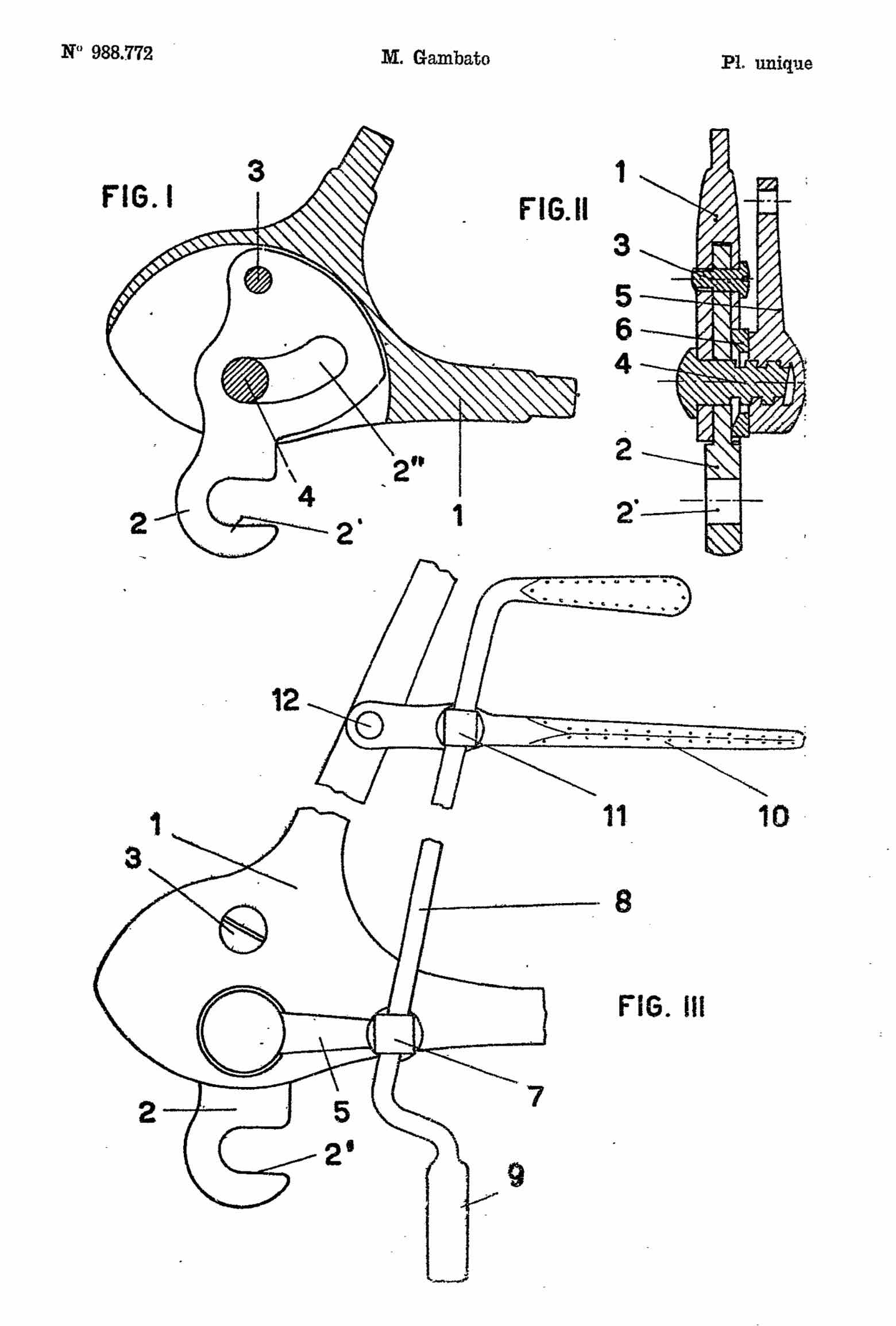 French Patent 988,772 - Gian Robert scan 3 main image