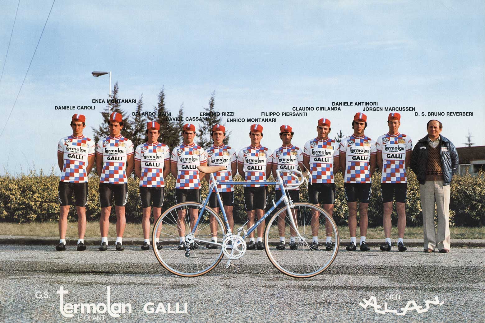 Galli postcard - 1982 Termolan-Galli cycling team scan 1 main image