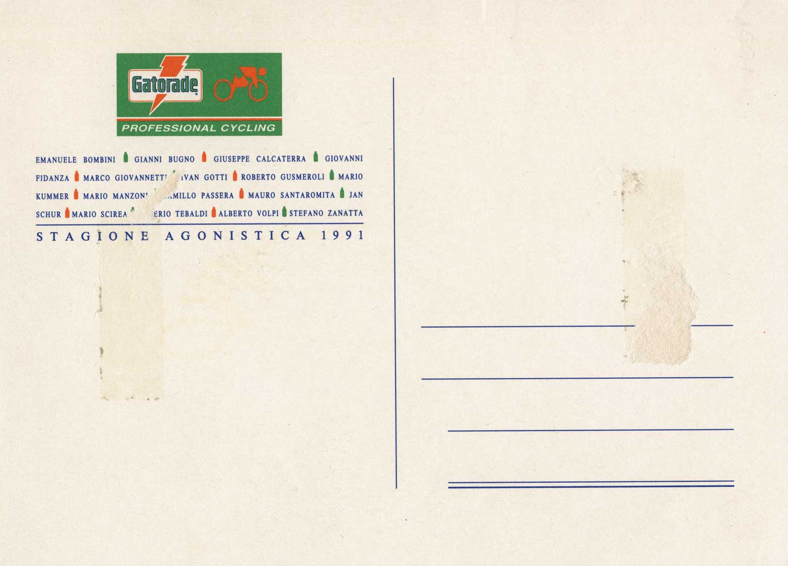Gianni Bugno - postcard scan 2 main image