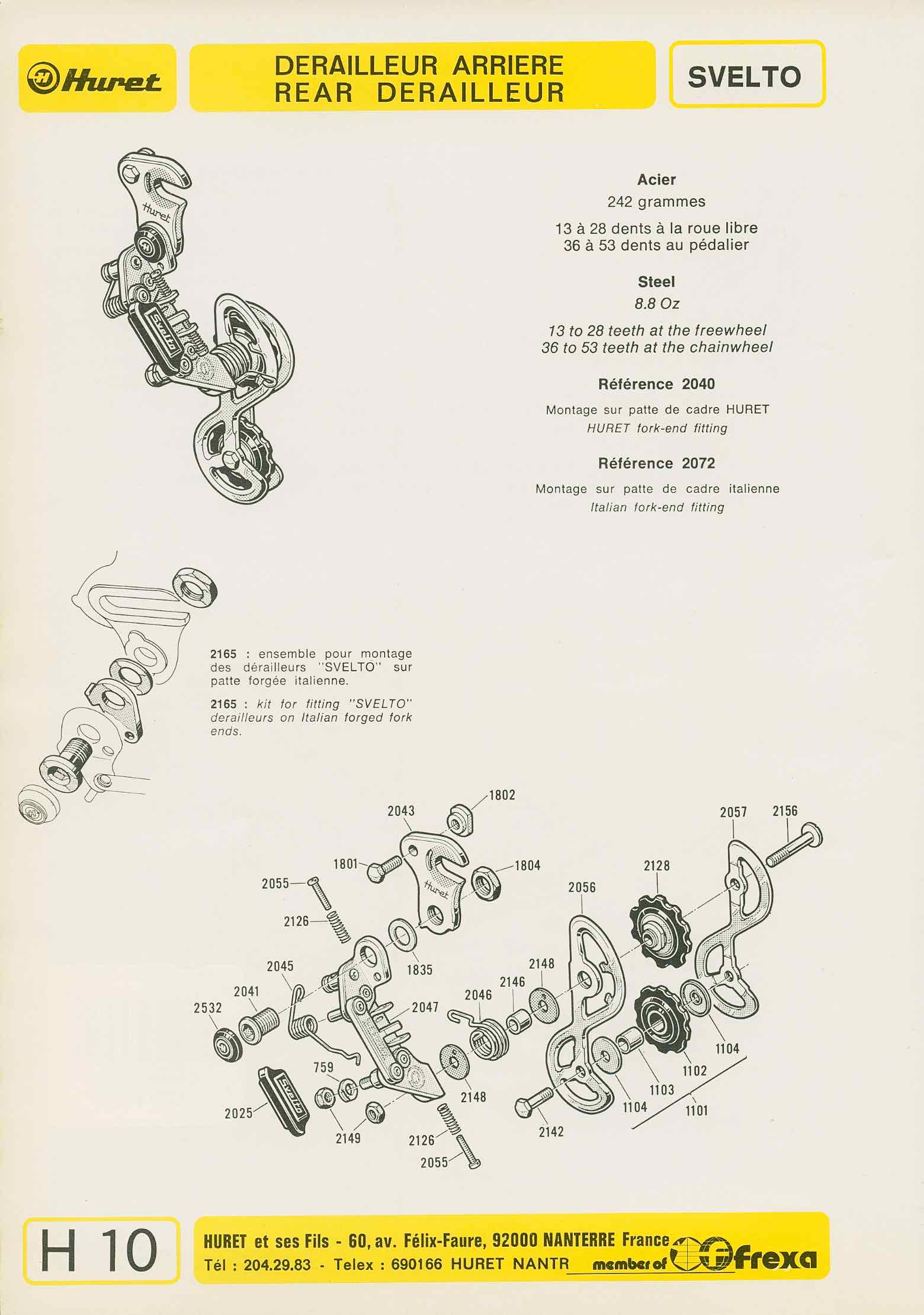 Huret Accessoires Cycles Cyclomoteurs Motos - 1976 page 10 main image