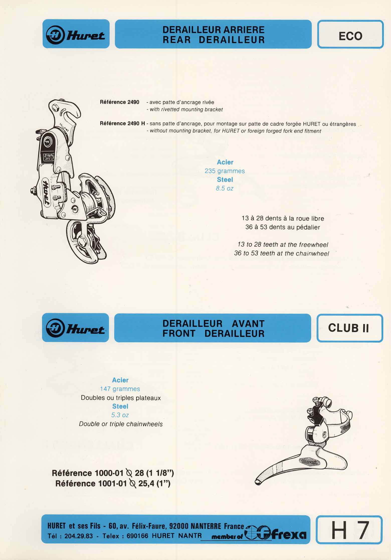 Huret Accessoires Cycles Cyclomoteurs Motos - 1978 page 7 main image