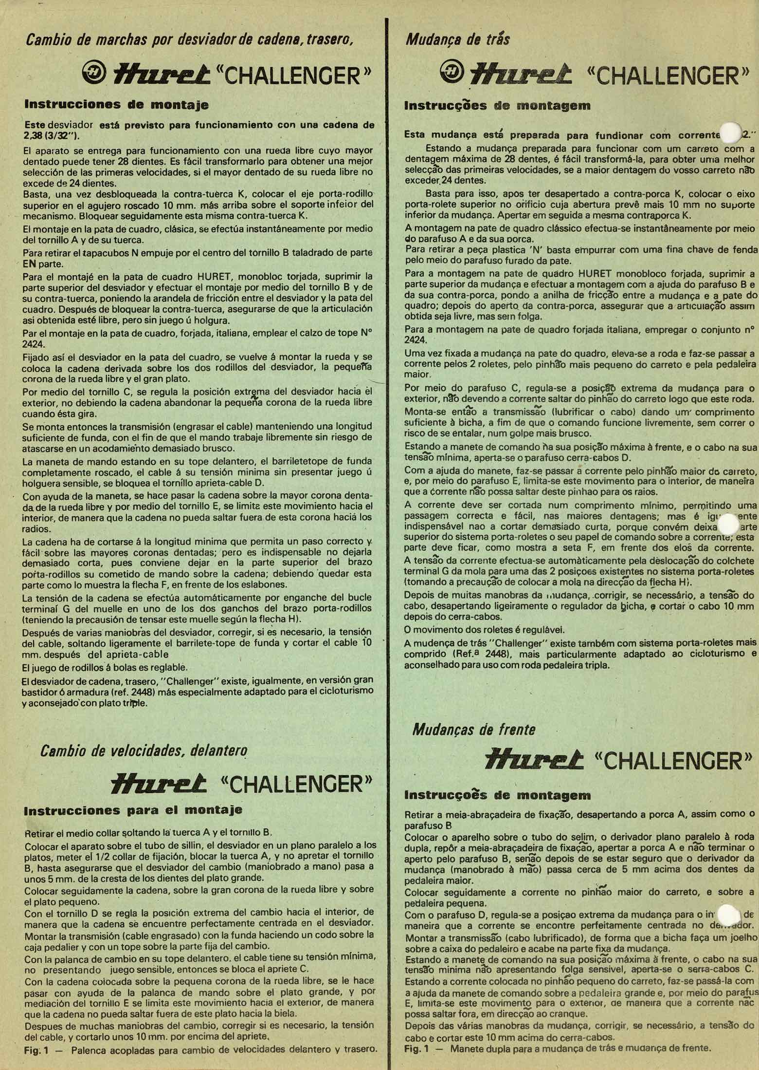 Huret Challenger - instructions scan 4 main image
