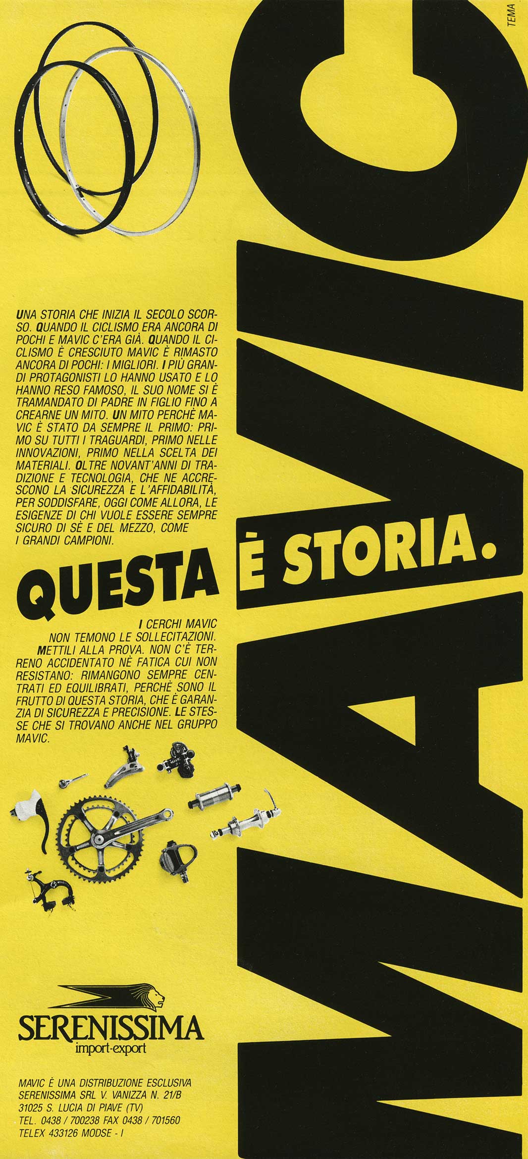 La Bicicletta 1988 July - MAVIC advert main image