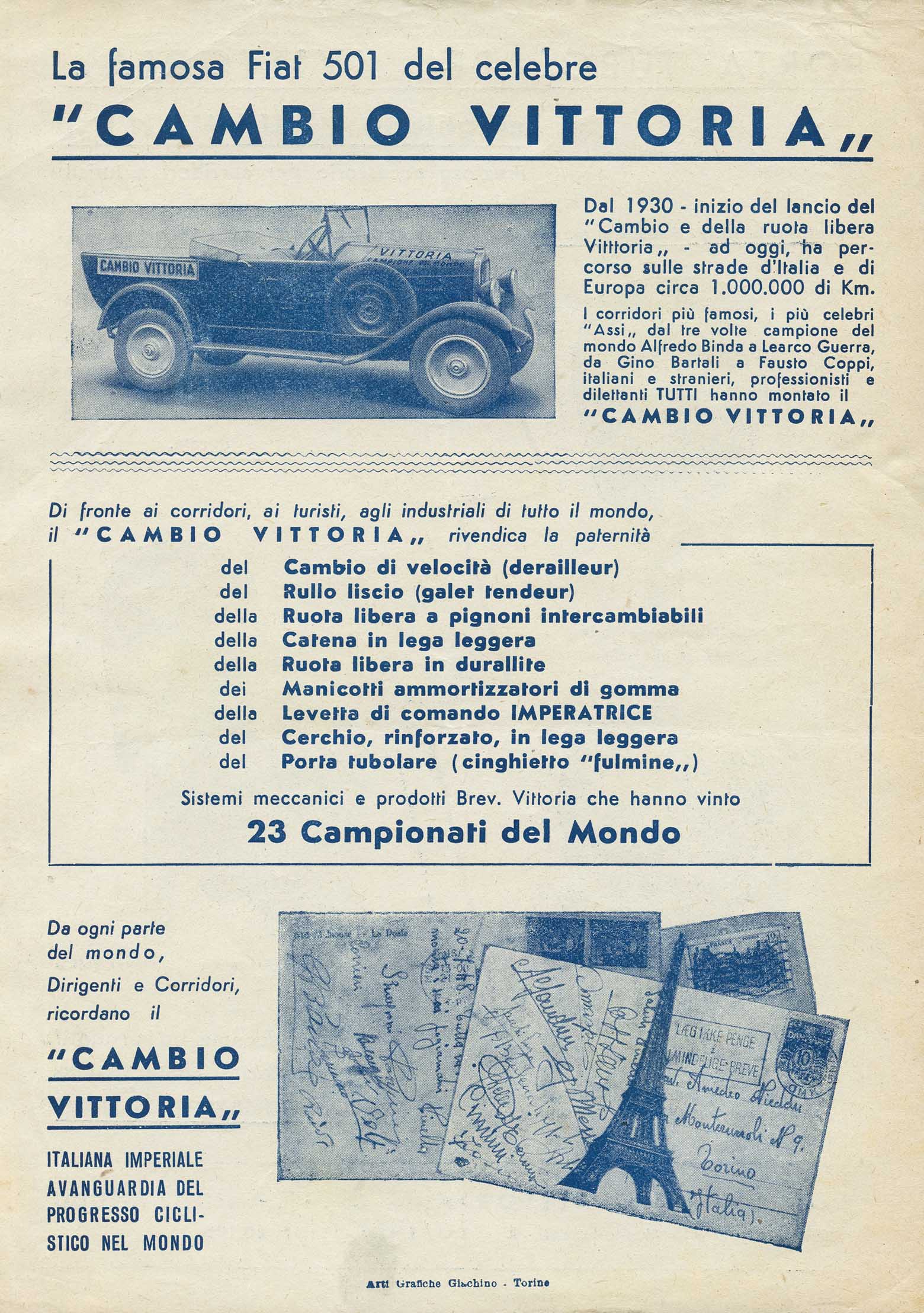 La famosa Fiat 501 del celebre 'Cambio Vittoria' scan 01 main image