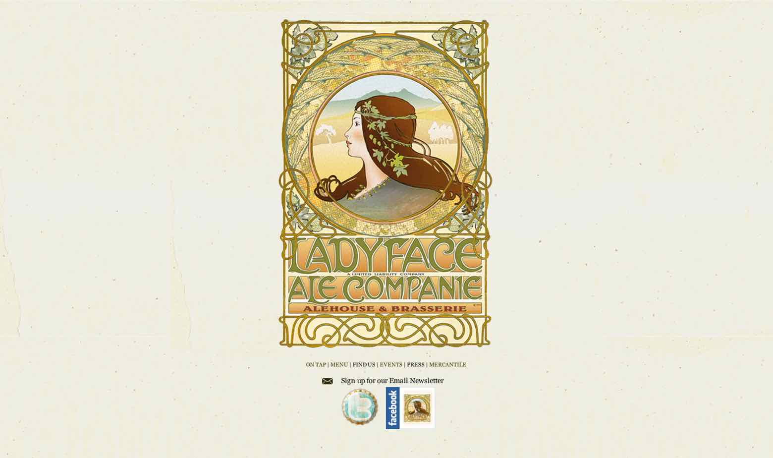 Ladyface Ale Companie - web site main image