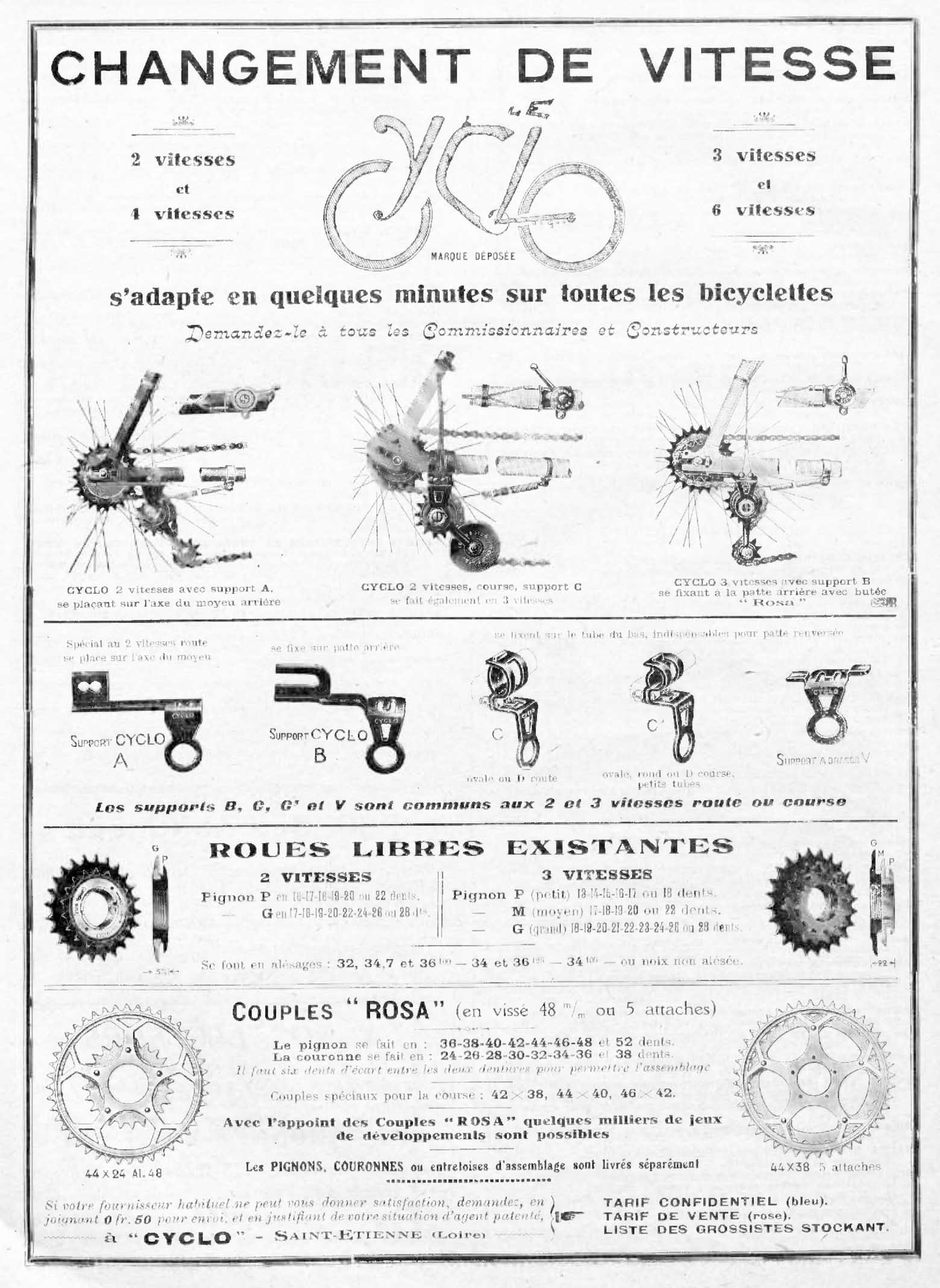 L'Industrie des Cycles et Automobiles January 1927 - Cyclo advert main image
