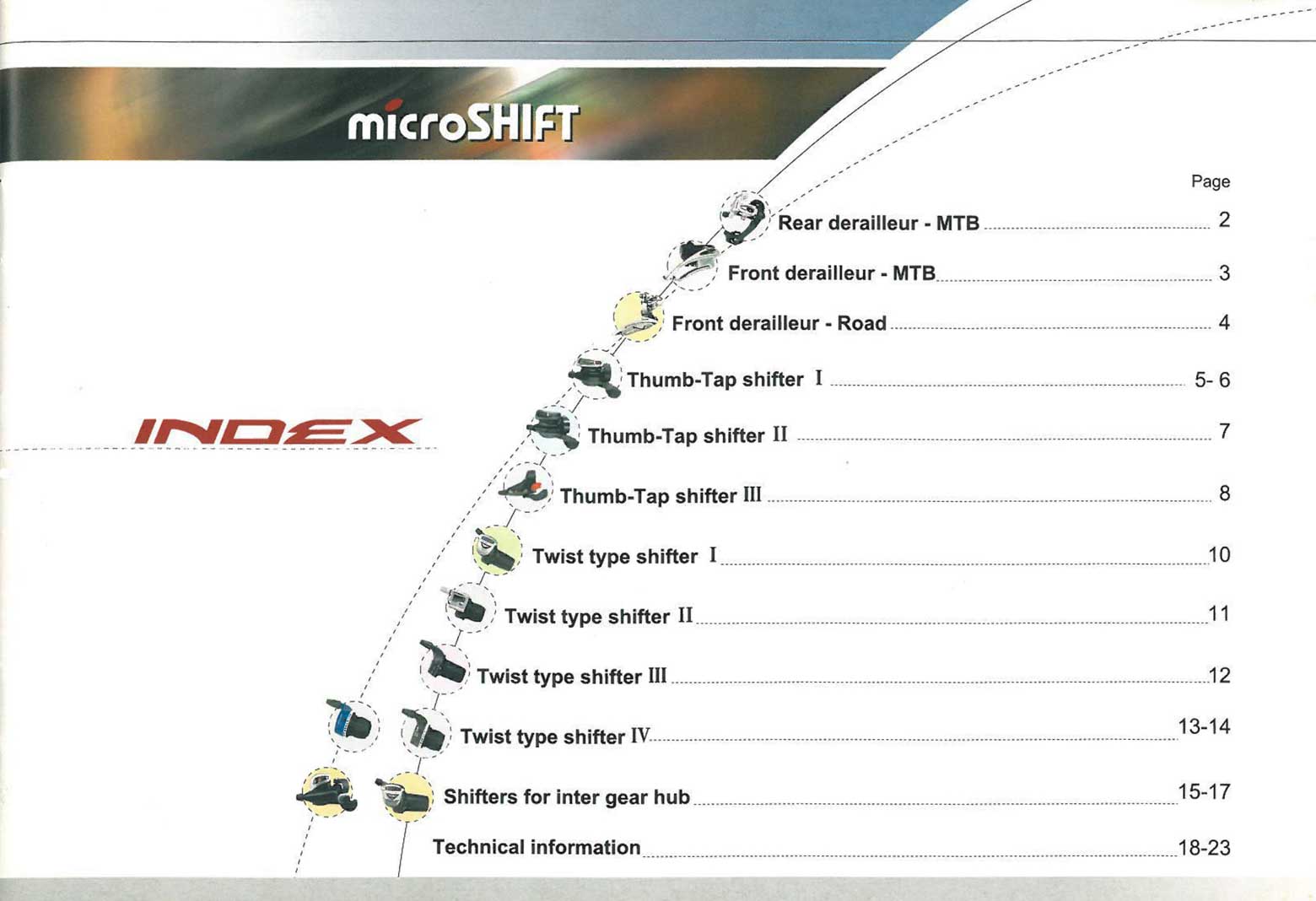 microSHIFT catalogue - 2005-2006 index main image