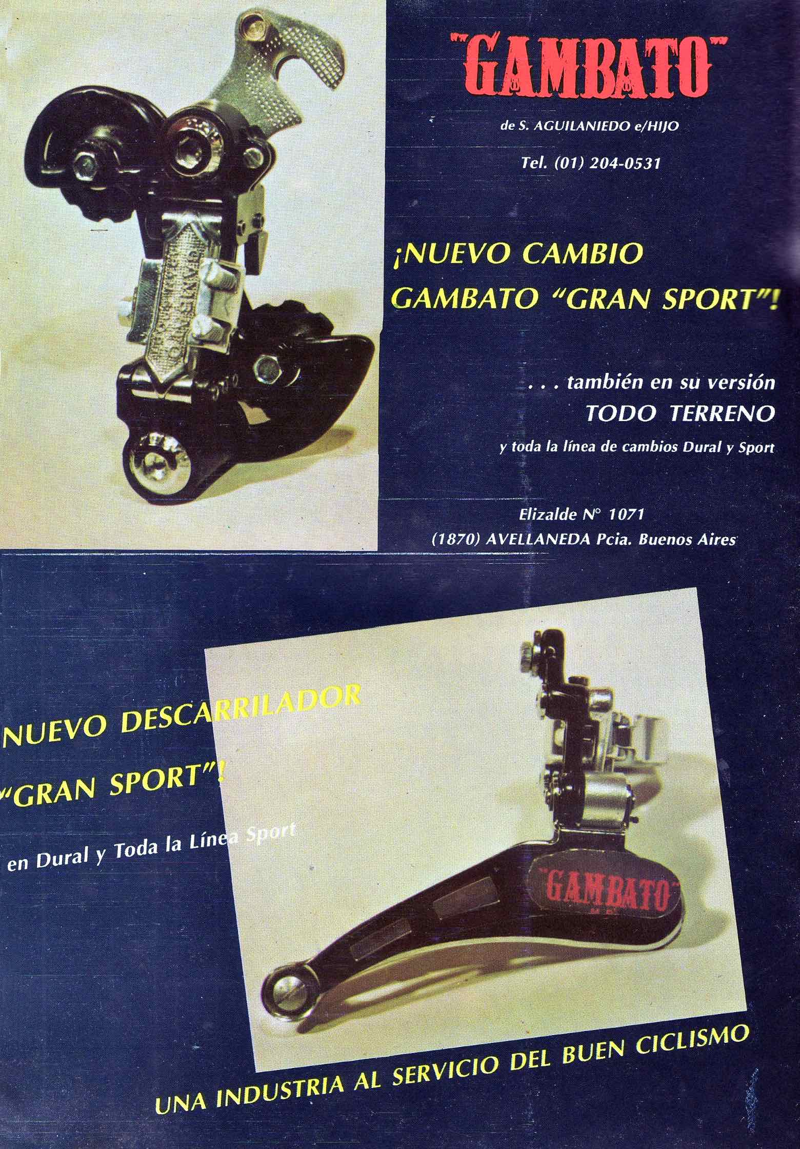 Pedales February-April 1992 - Gambato advert main image