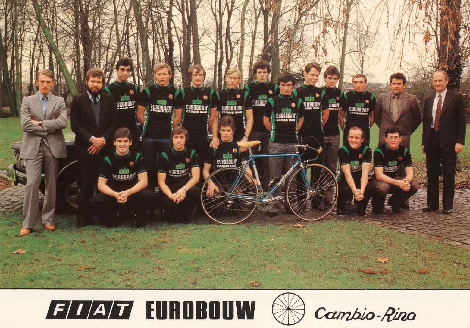 Rino postcard - 1980 FIAT-Eurobouw-Cambio Rino cycling team scan 1 main image