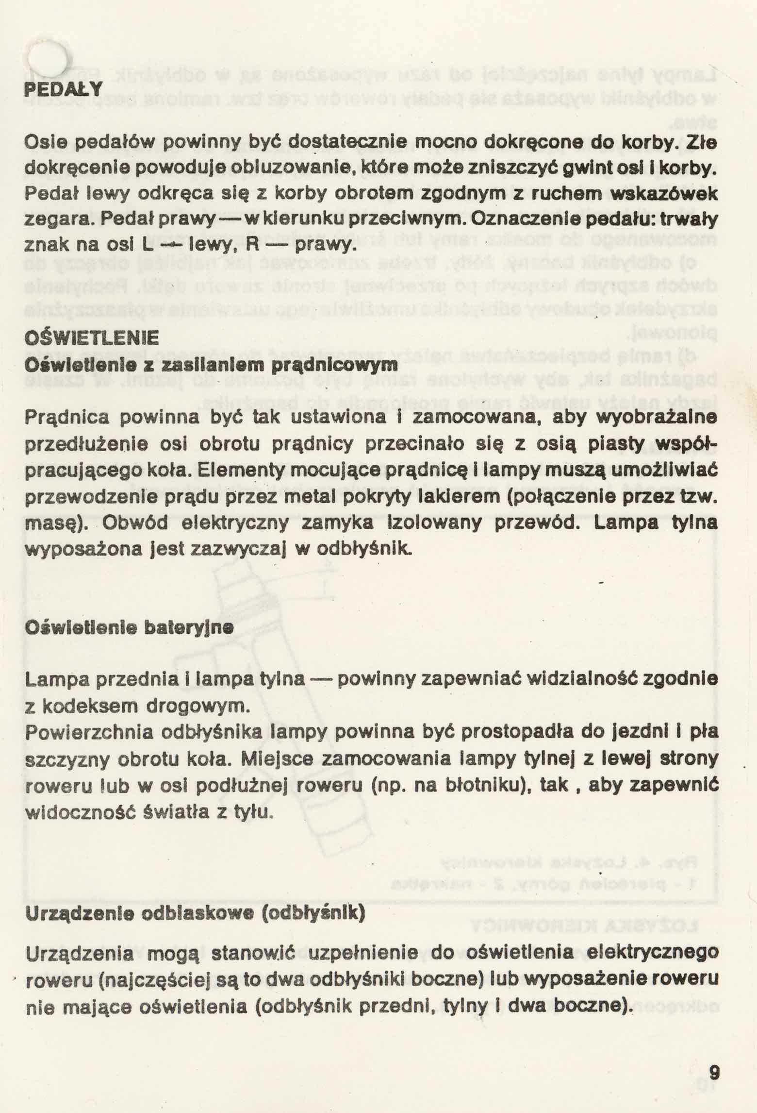 Romet - Instrukcja Obslugi Rowerow 1989? page 9 main image