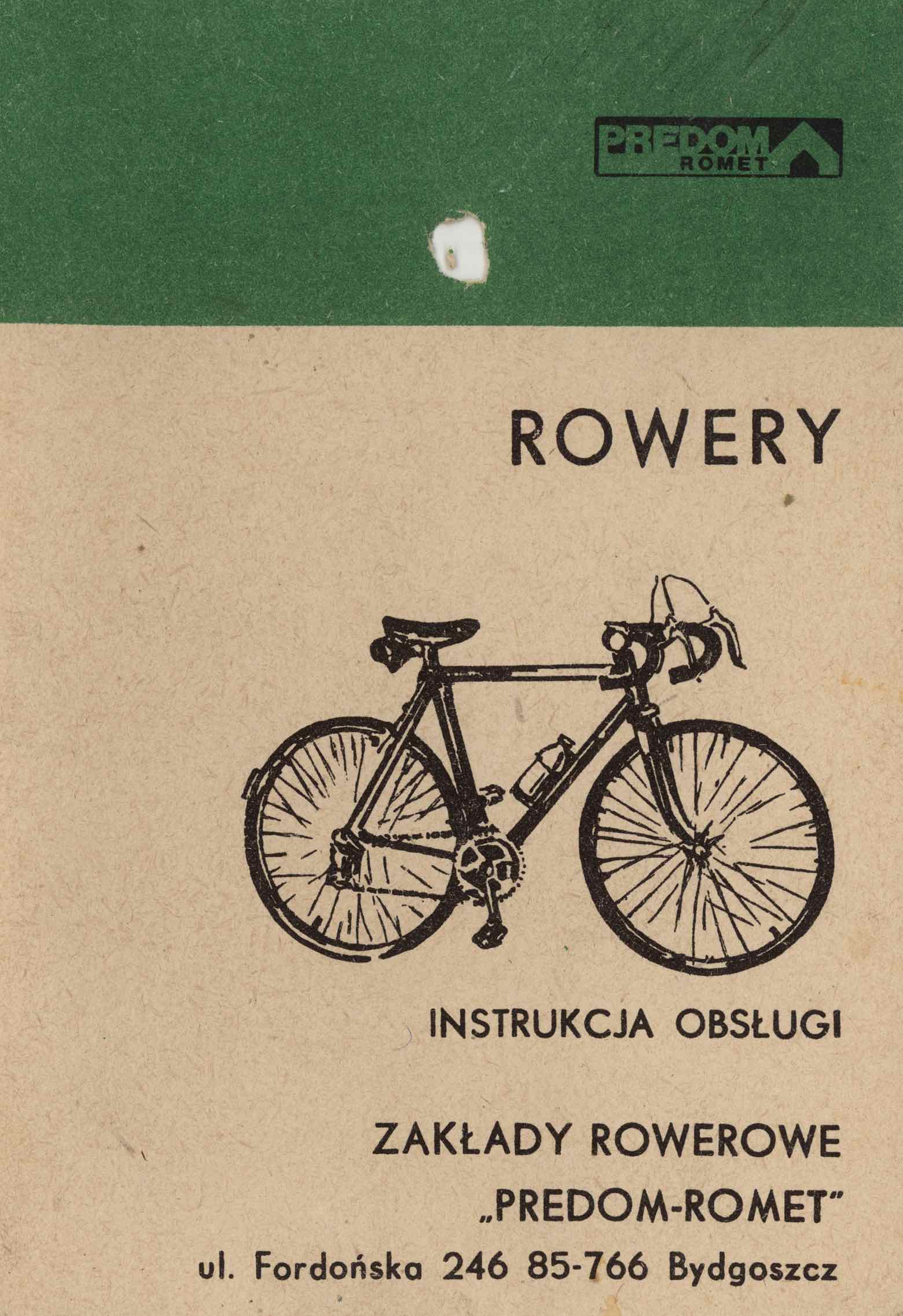 Romet - Rowery Instrukcja Obslugi 1977 front cover main image
