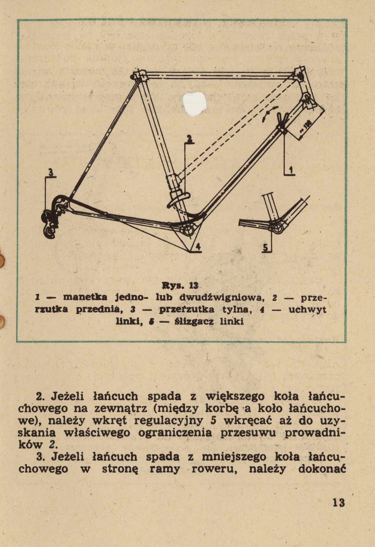 Romet - Rowery Instrukcja Obslugi 1977 page 13 main image
