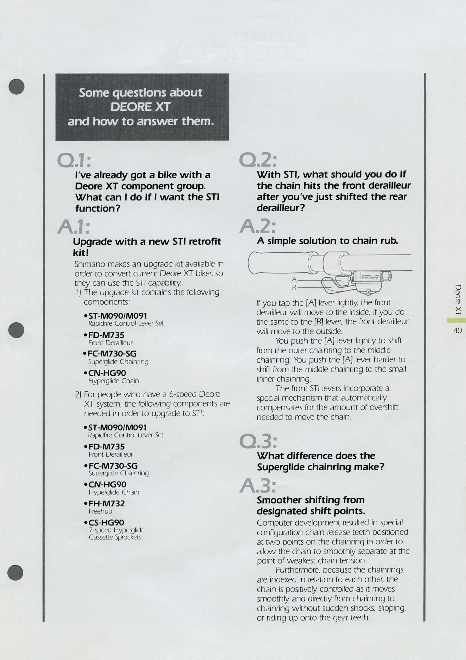 Shimano - Dealers' 1990 Product Manual page 40 main image