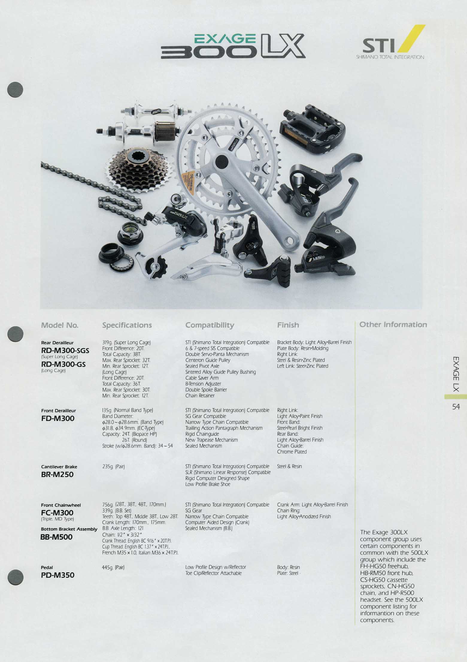 Shimano - Dealers' 1990 Product Manual page 54 main image