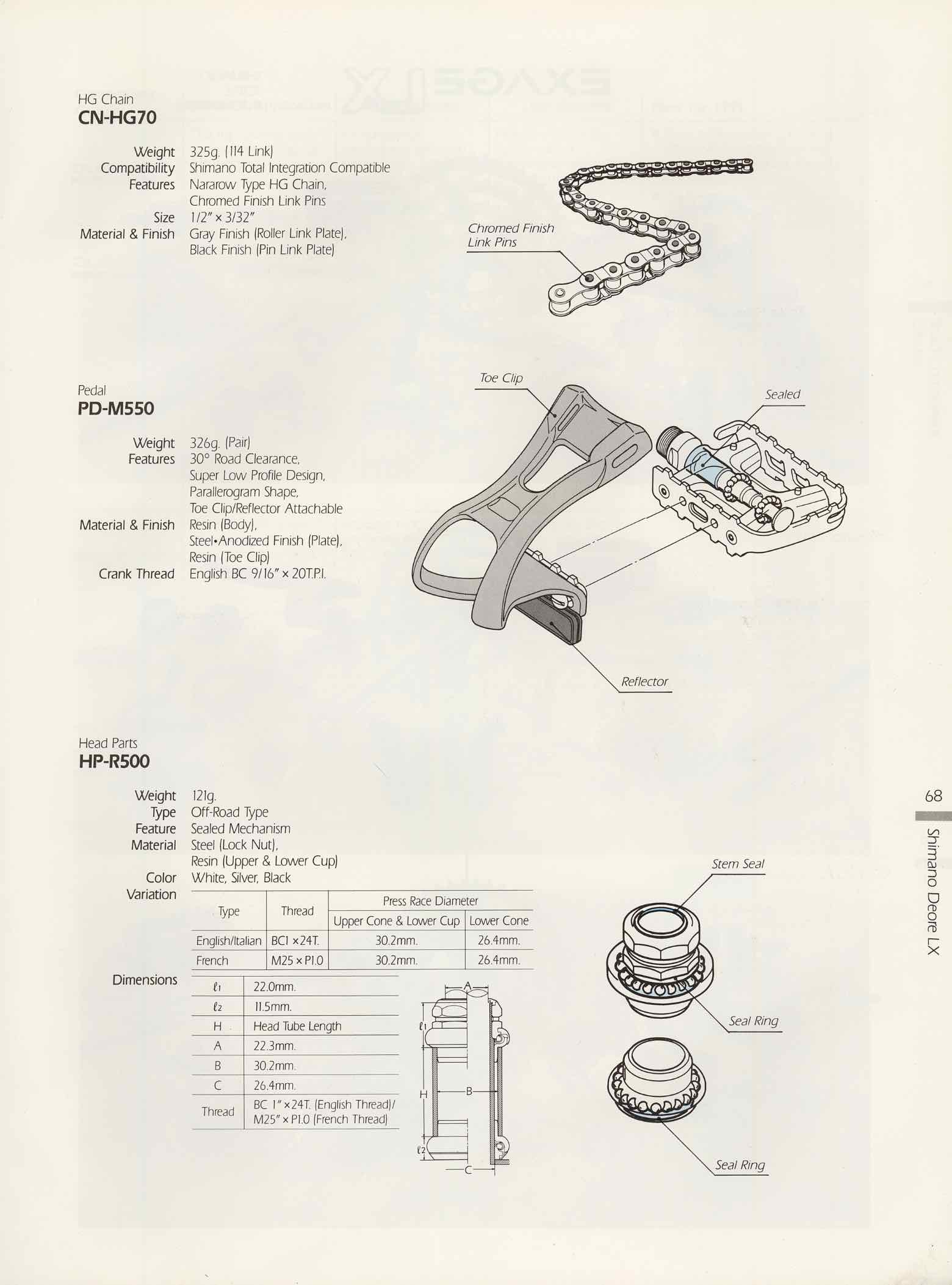 Shimano Bicycle System Component - 91 Page 68 main image