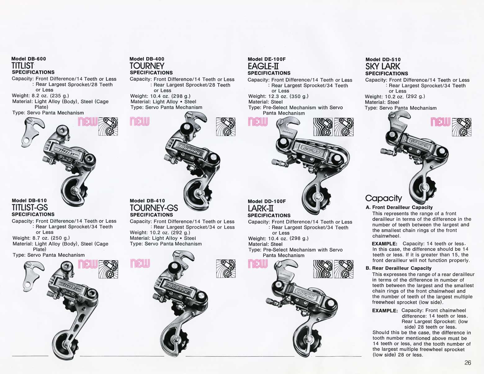 Shimano Bicycle System Components (1977) page 26 main image