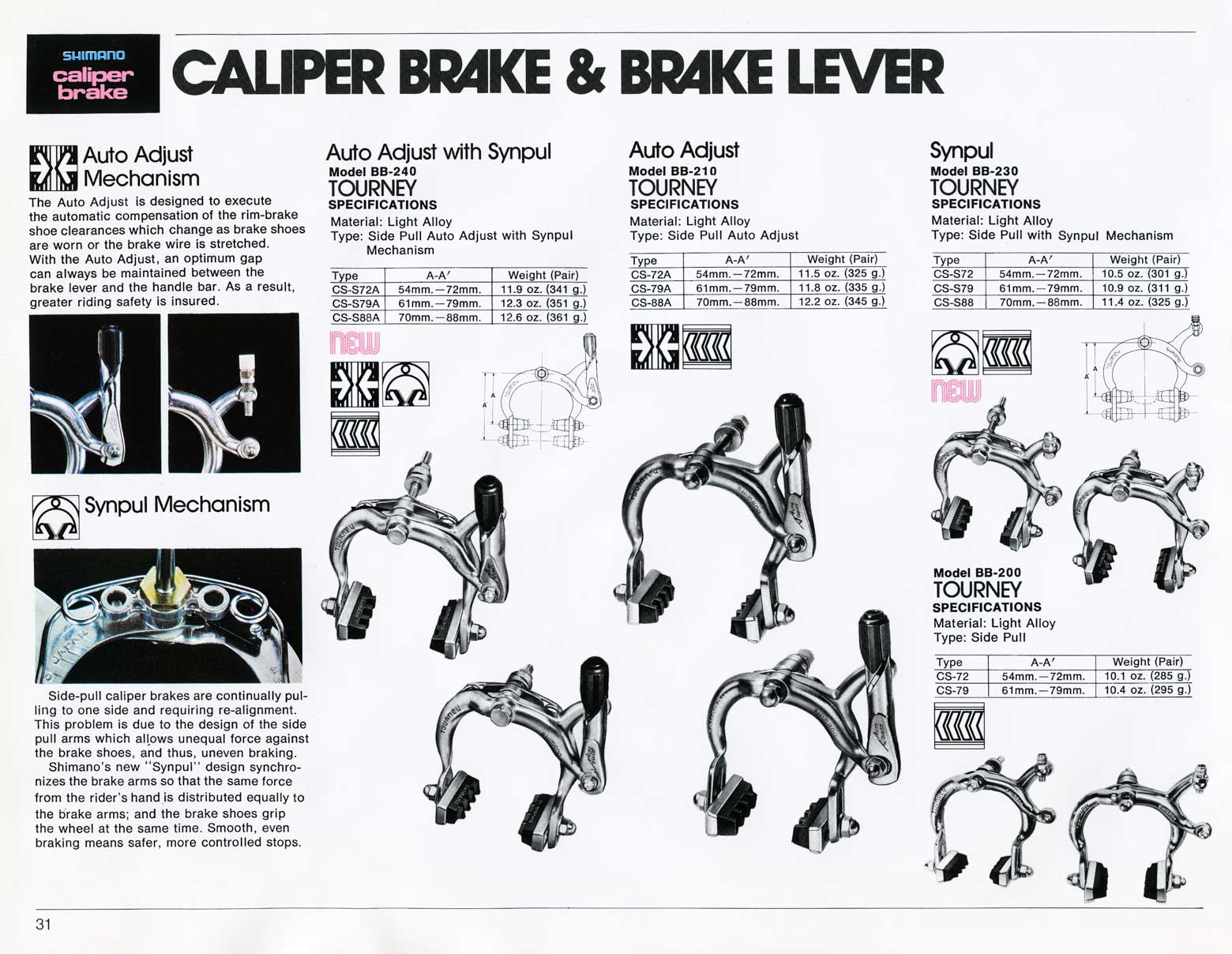 Shimano Bicycle System Components (1977) page 31 main image