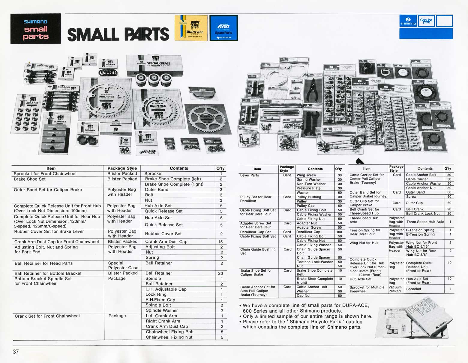 Shimano Bicycle System Components (1977) page 37 main image
