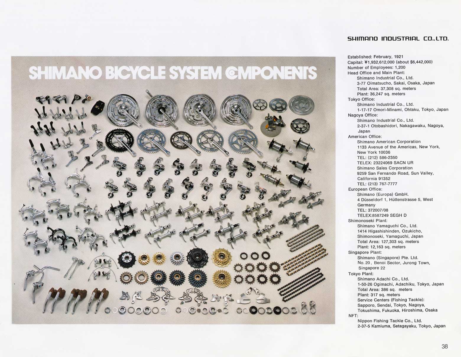 Shimano Bicycle System Components (1977) page 38 main image