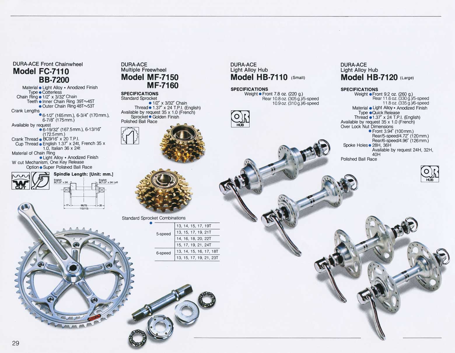 Shimano Bicycle System Components 1981 page 29 main image
