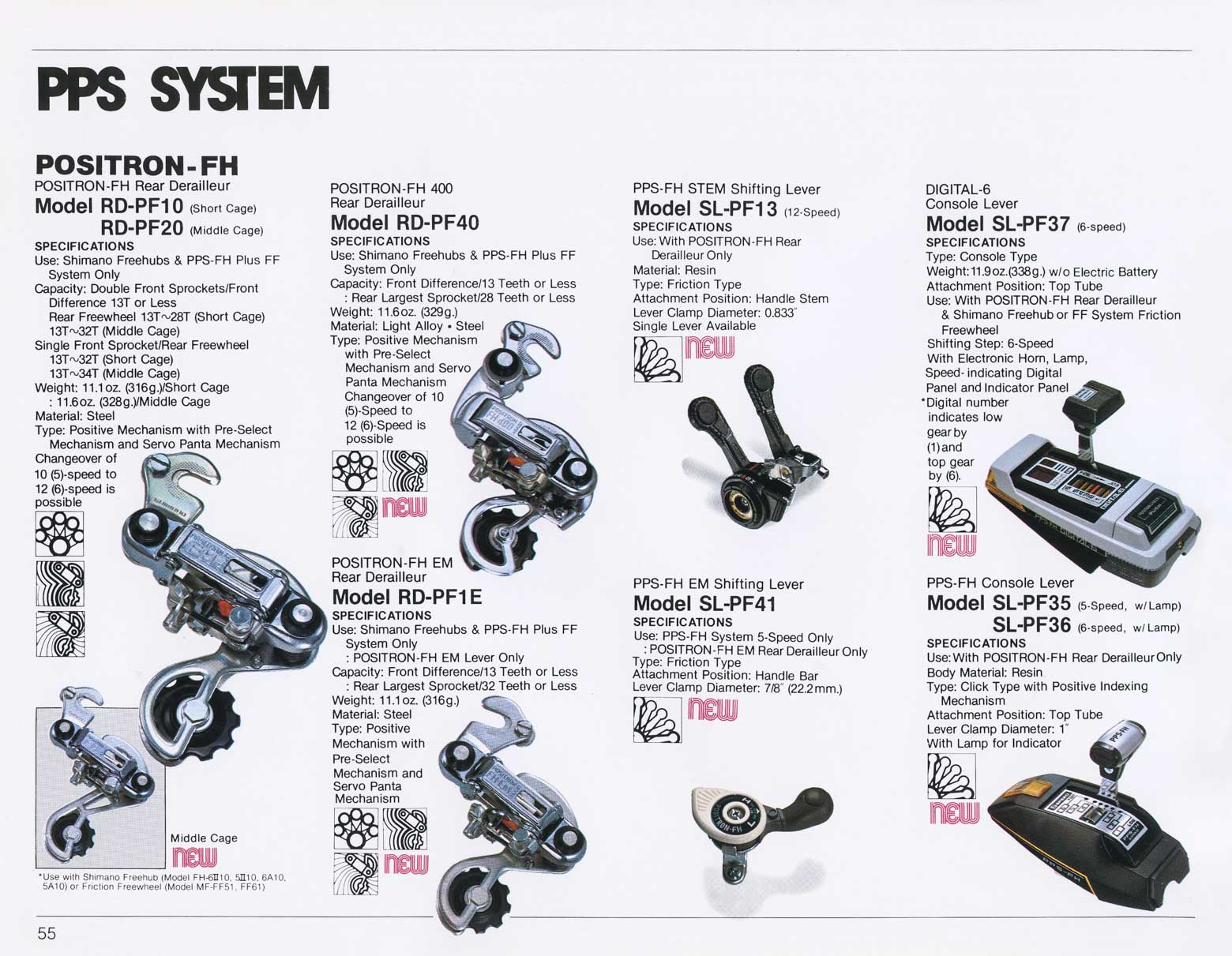 Shimano Bicycle System Components 1981 page 55 main image
