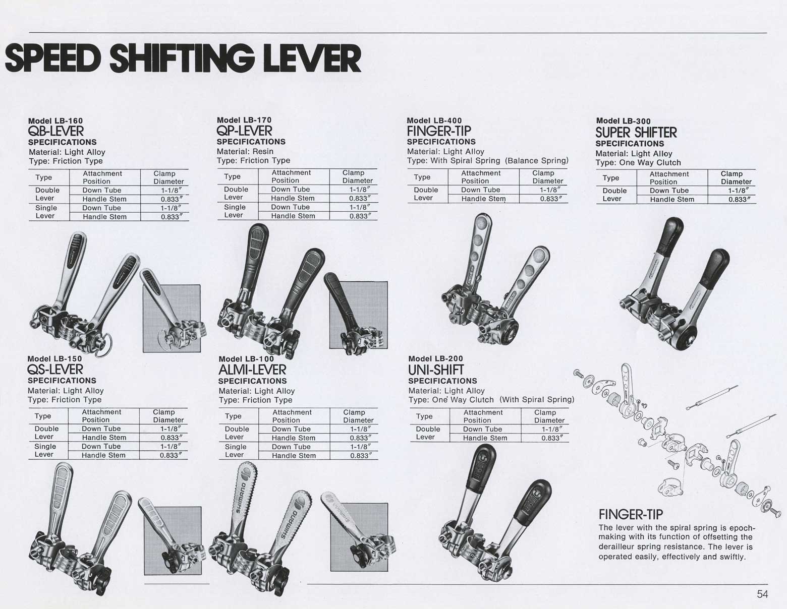 Shimano Bicycle System Components (December 1978) page 54 main image