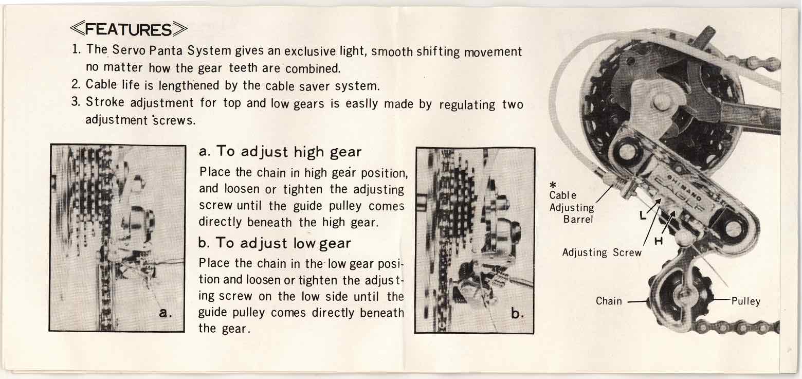 Shimano Eagle GS derailleur - instructions scan 2 main image