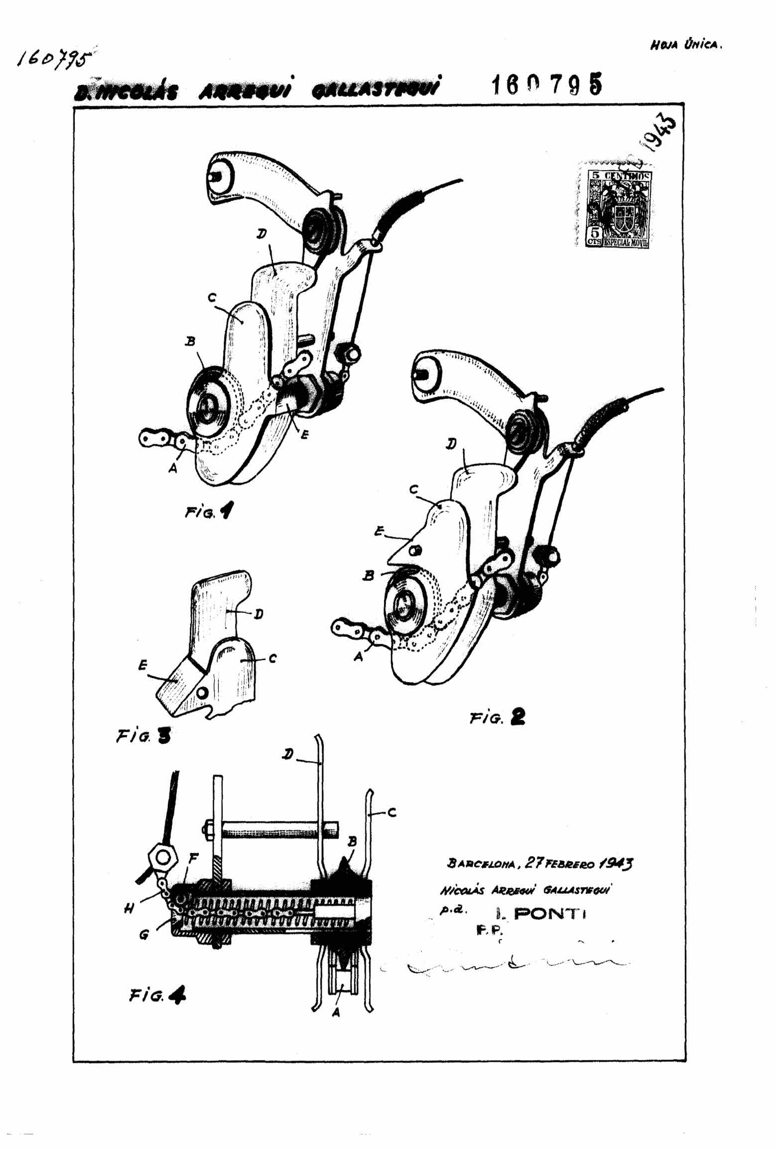 Spanish Patent 160,795 - Zeus scan 6 main image
