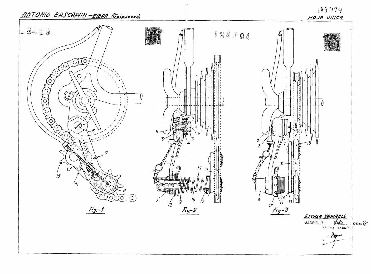 Spanish Patent 184,494 - Triplex scan 5 main image