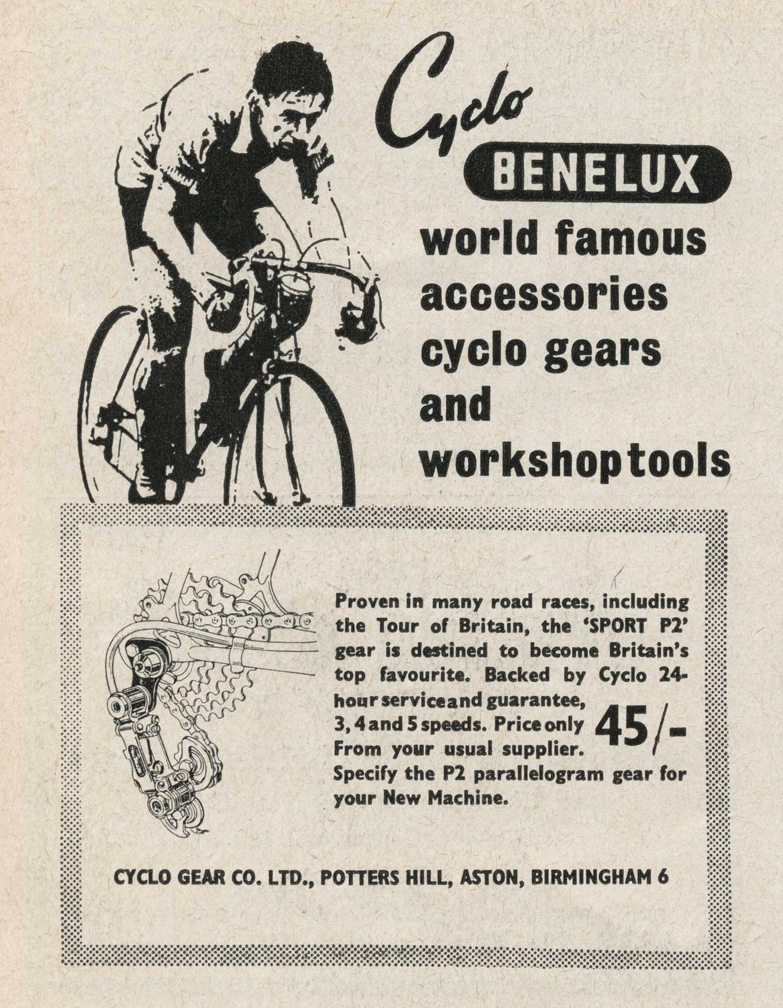 Sporting Cyclist January 1964 Cyclo Gear Company advert main image