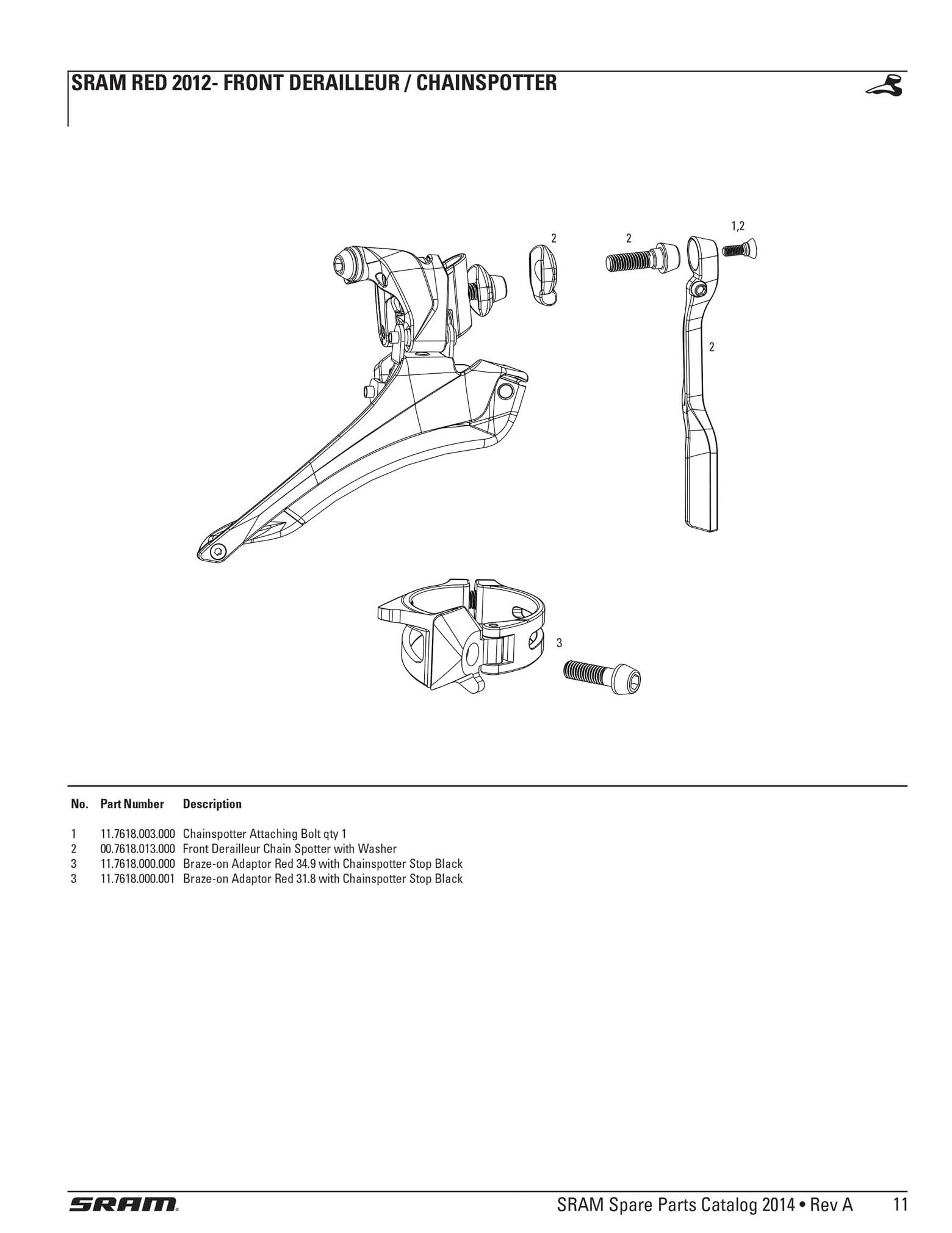 SRAM - Spare Parts Catalog 2014 page 011 main image