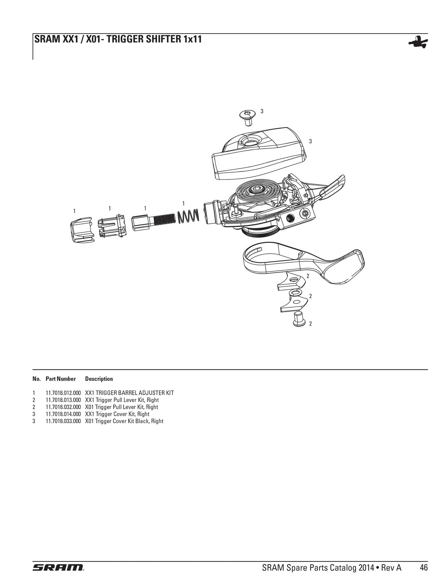 SRAM - Spare Parts Catalog 2014 page 046 main image