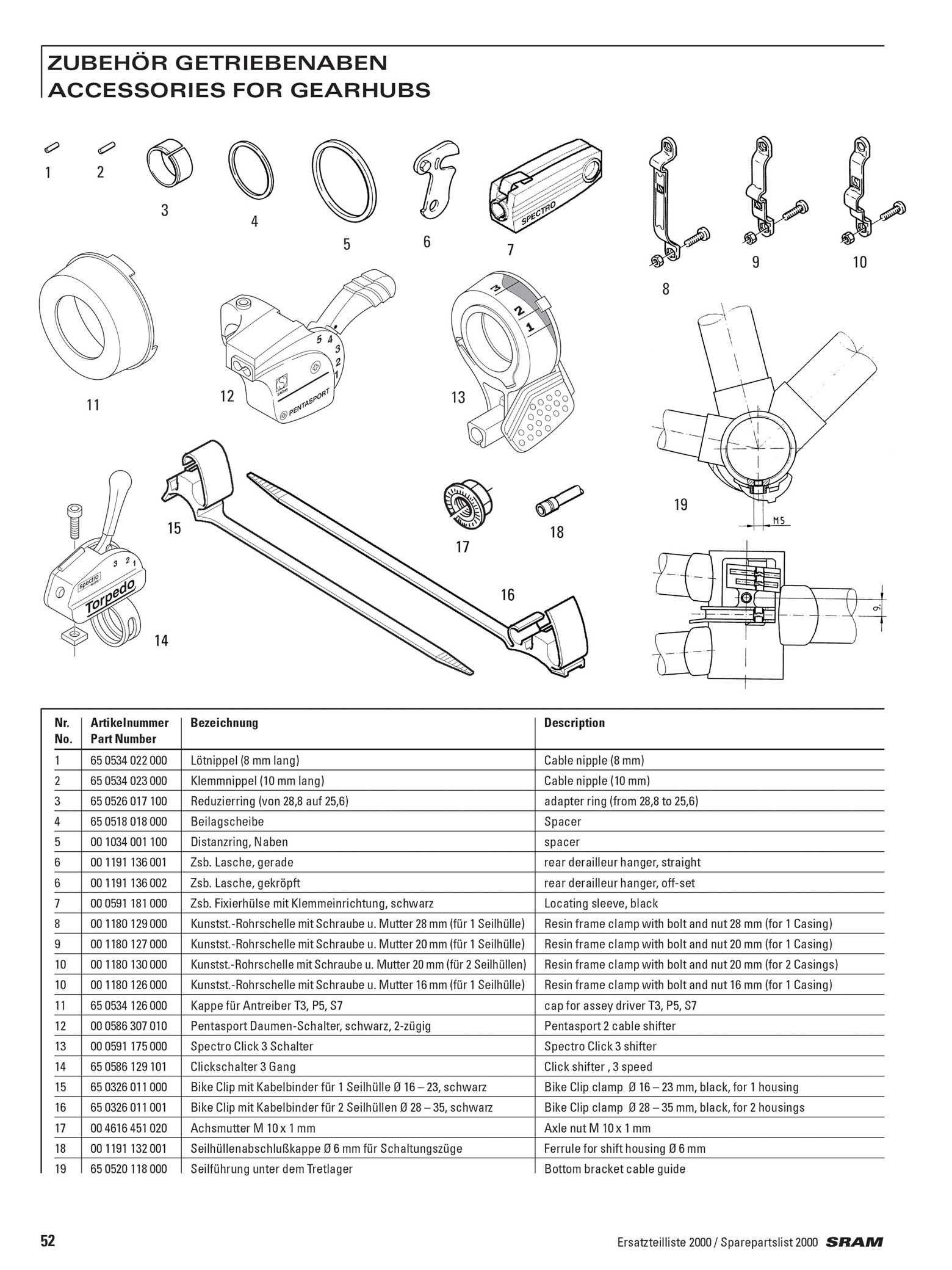 SRAM - Spare Parts List 2000 page 052 main image