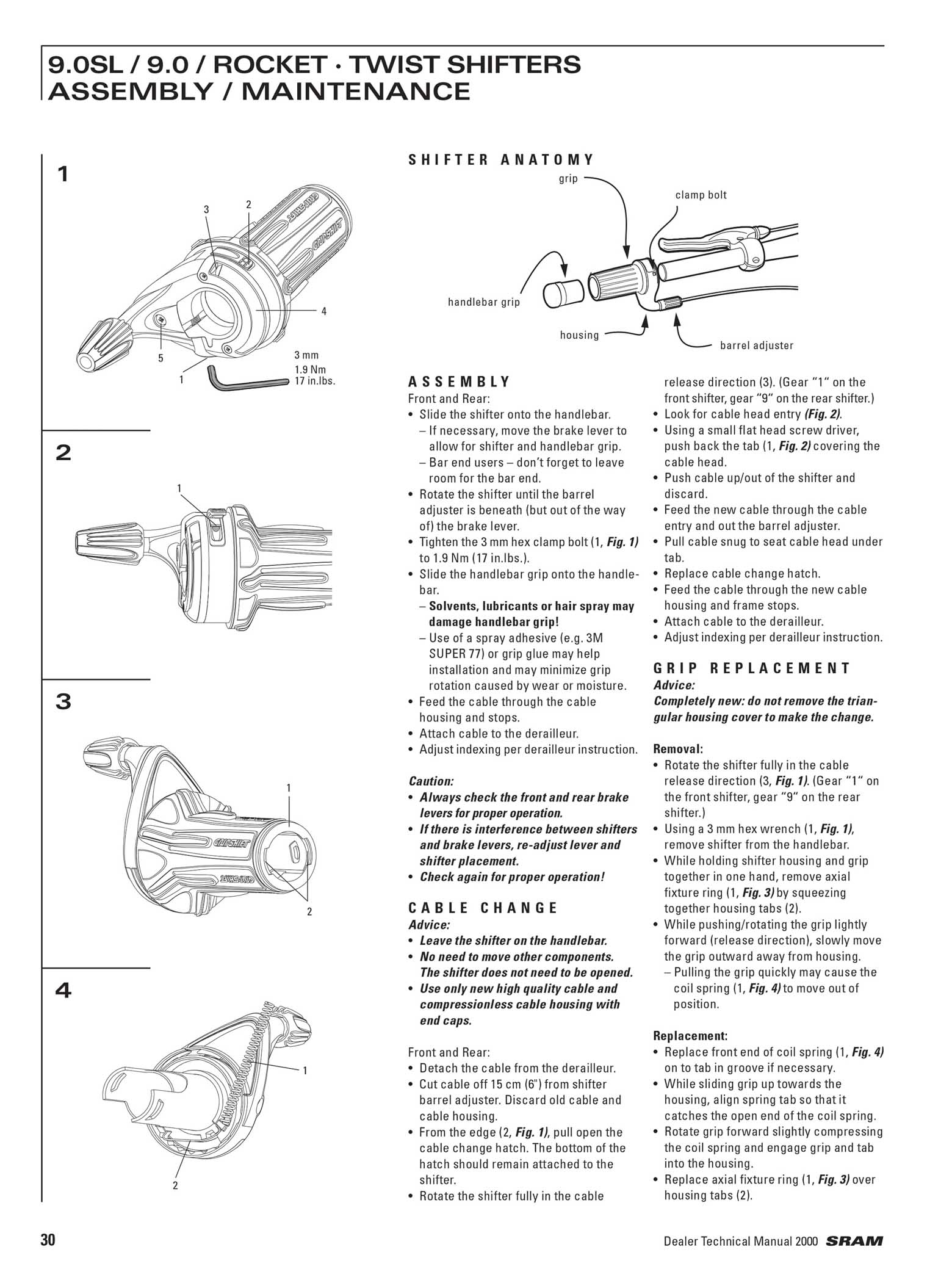 SRAM Dealer Tech. Manual 2000 page 030 main image