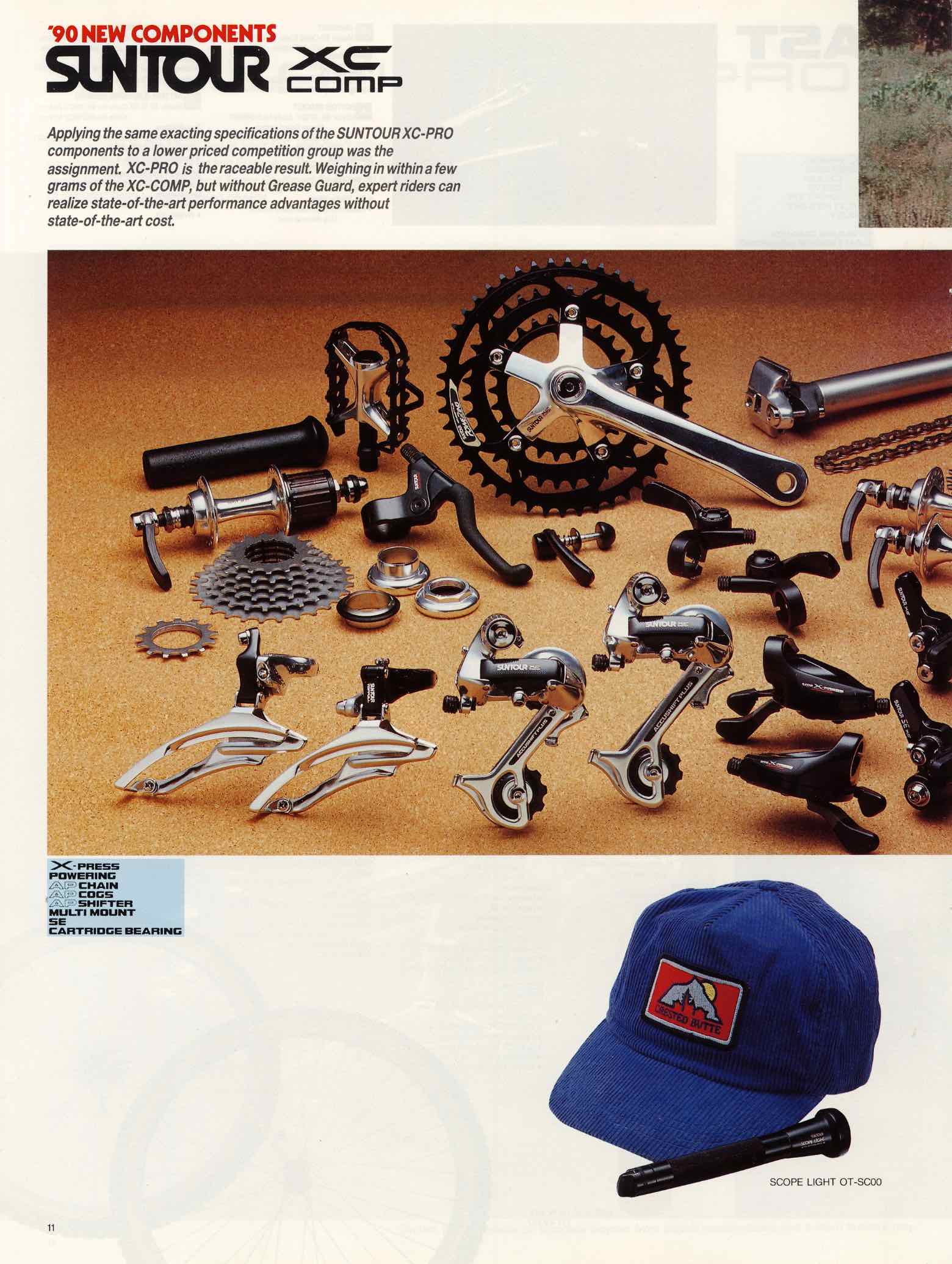 SunTour Bicycle Equipment Catalog 1990 - Page 11 main image