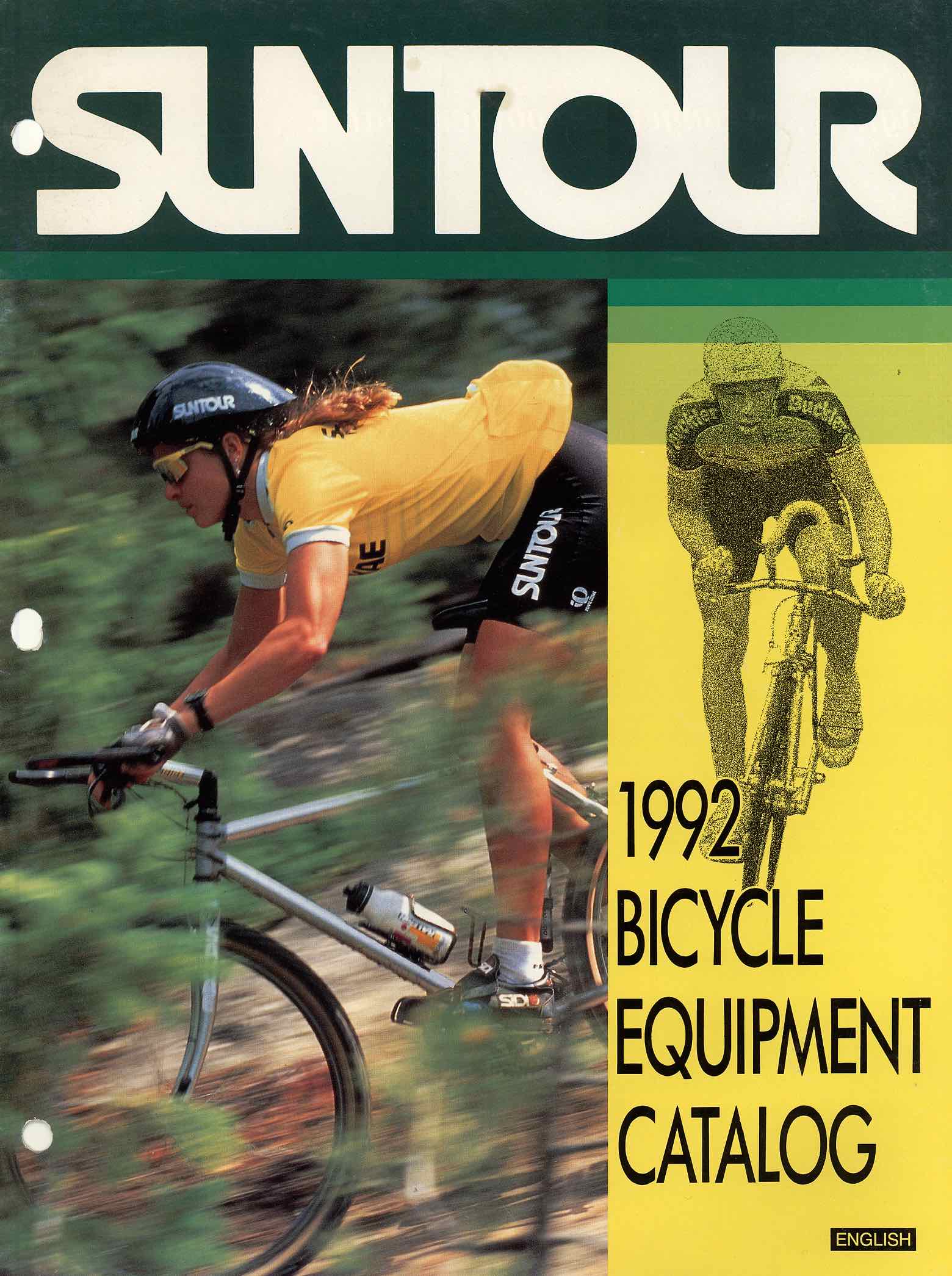 SunTour Bicycle Equipment Catalog 1992 - Front cover main image
