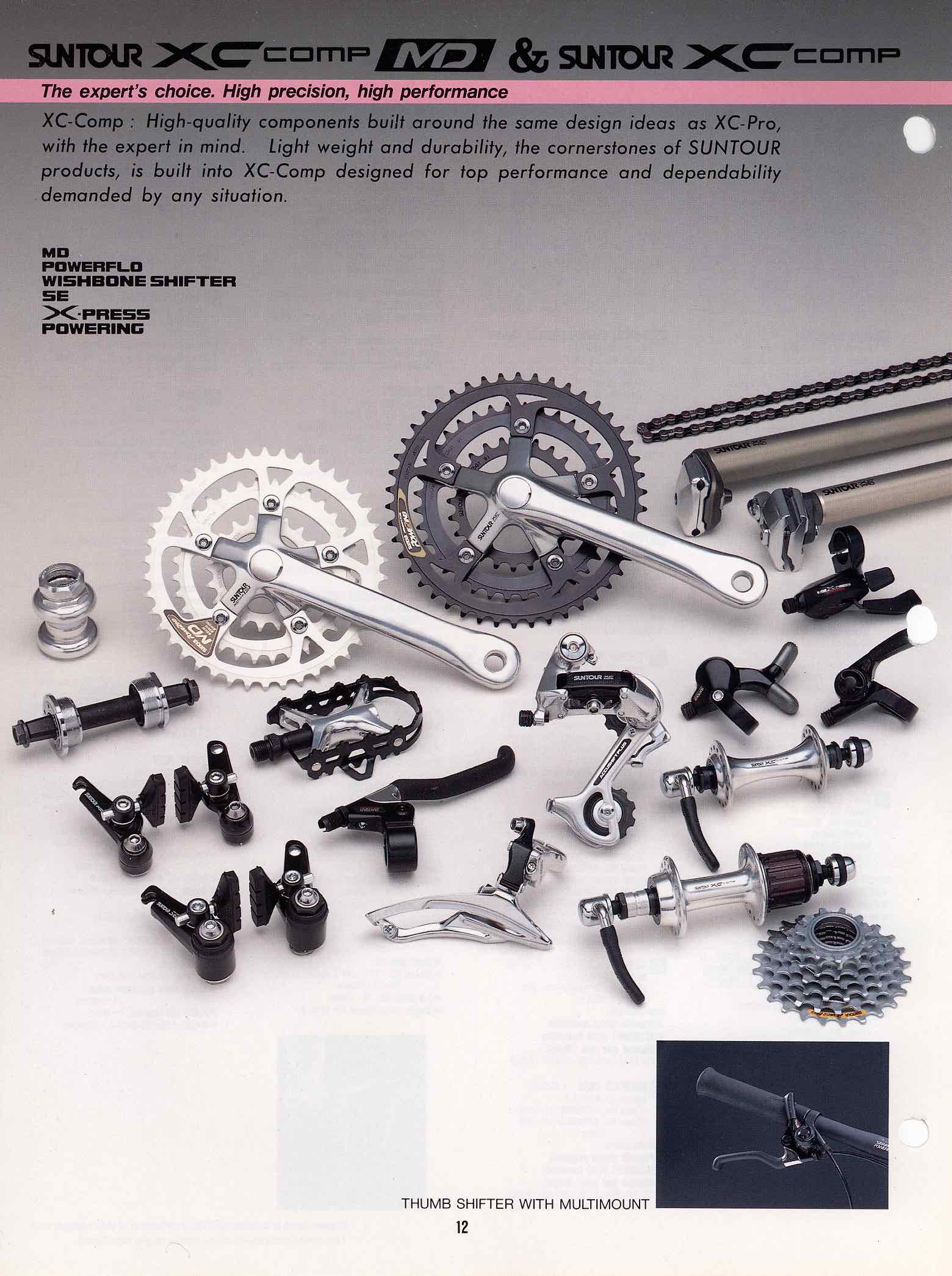 SunTour Bicycle Equipment Catalog 1992 - Page 12 main image