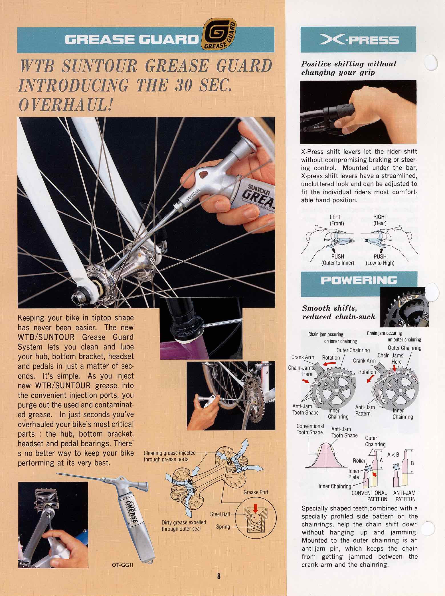 SunTour Bicycle Equipment Catalog 1992 - Page 8 main image