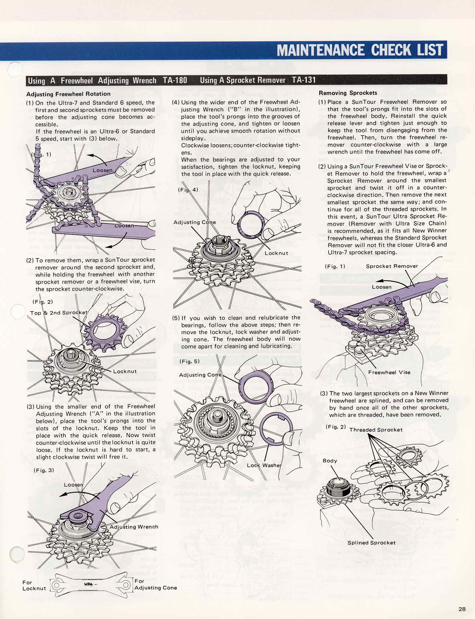 SunTour Bicycle Equipment Catalog No 61 - Page 28 main image