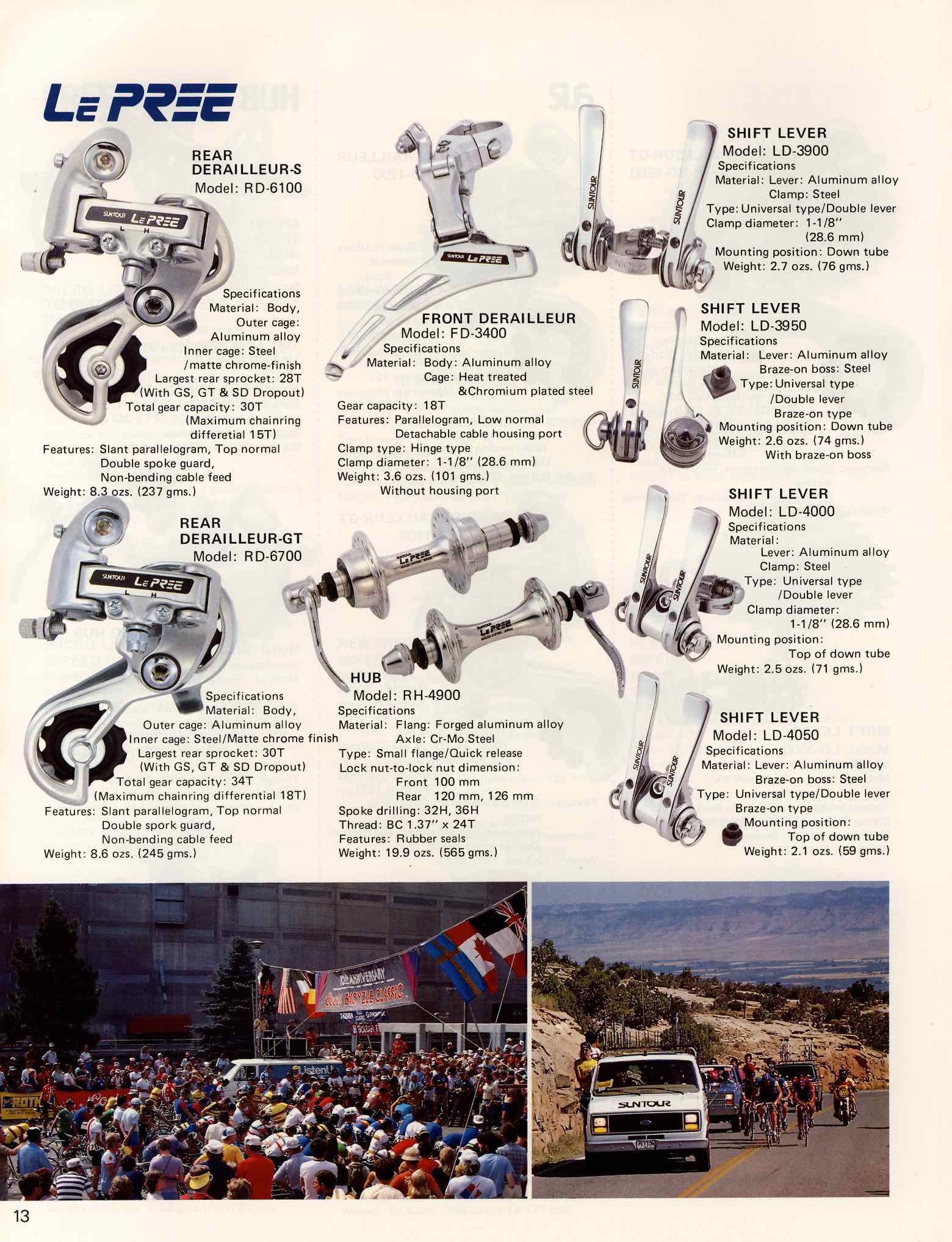 SunTour Bicycle Equipment Catalog No 62 - Page 13 main image