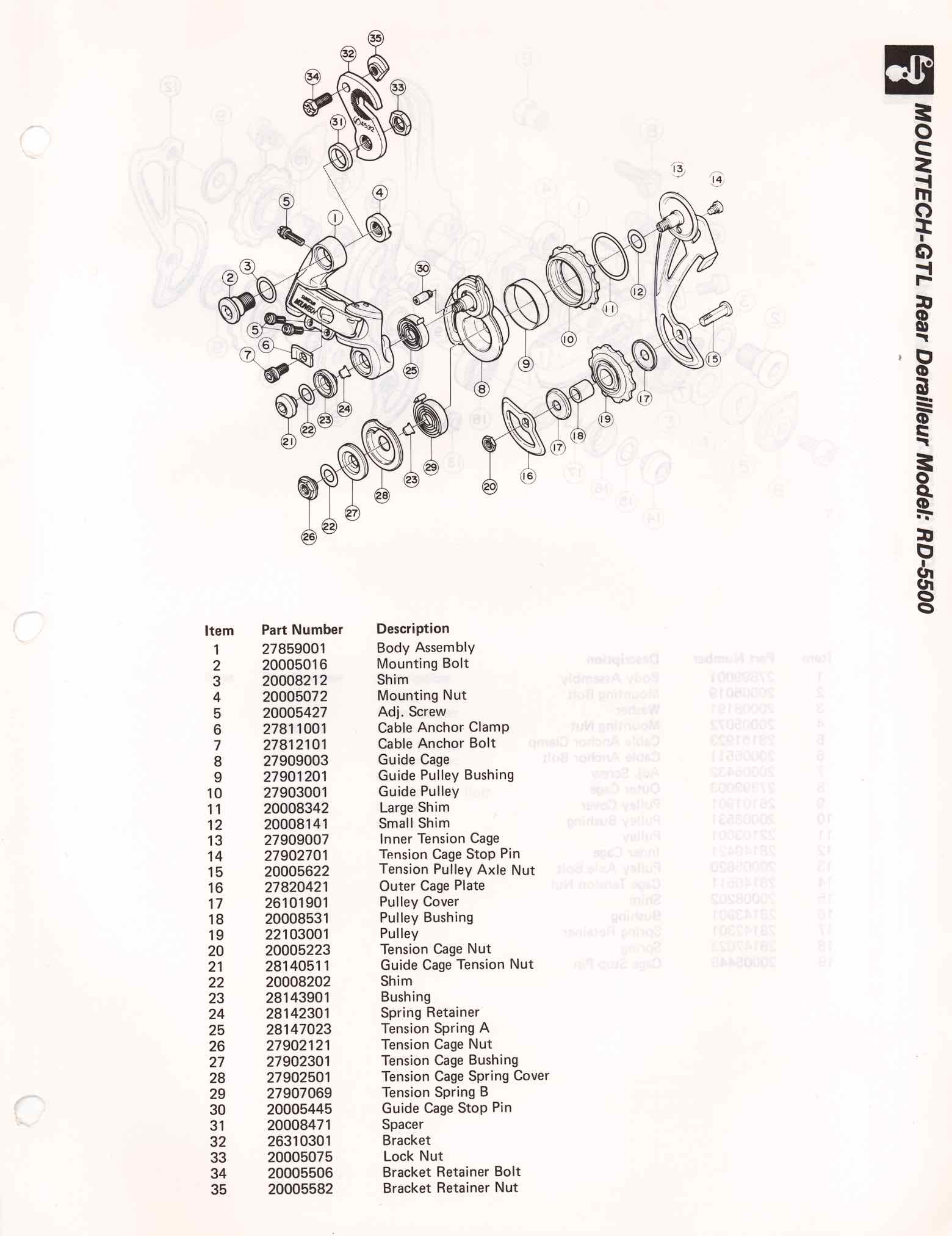 SunTour Small Parts Catalog - 1983? scan 16 main image
