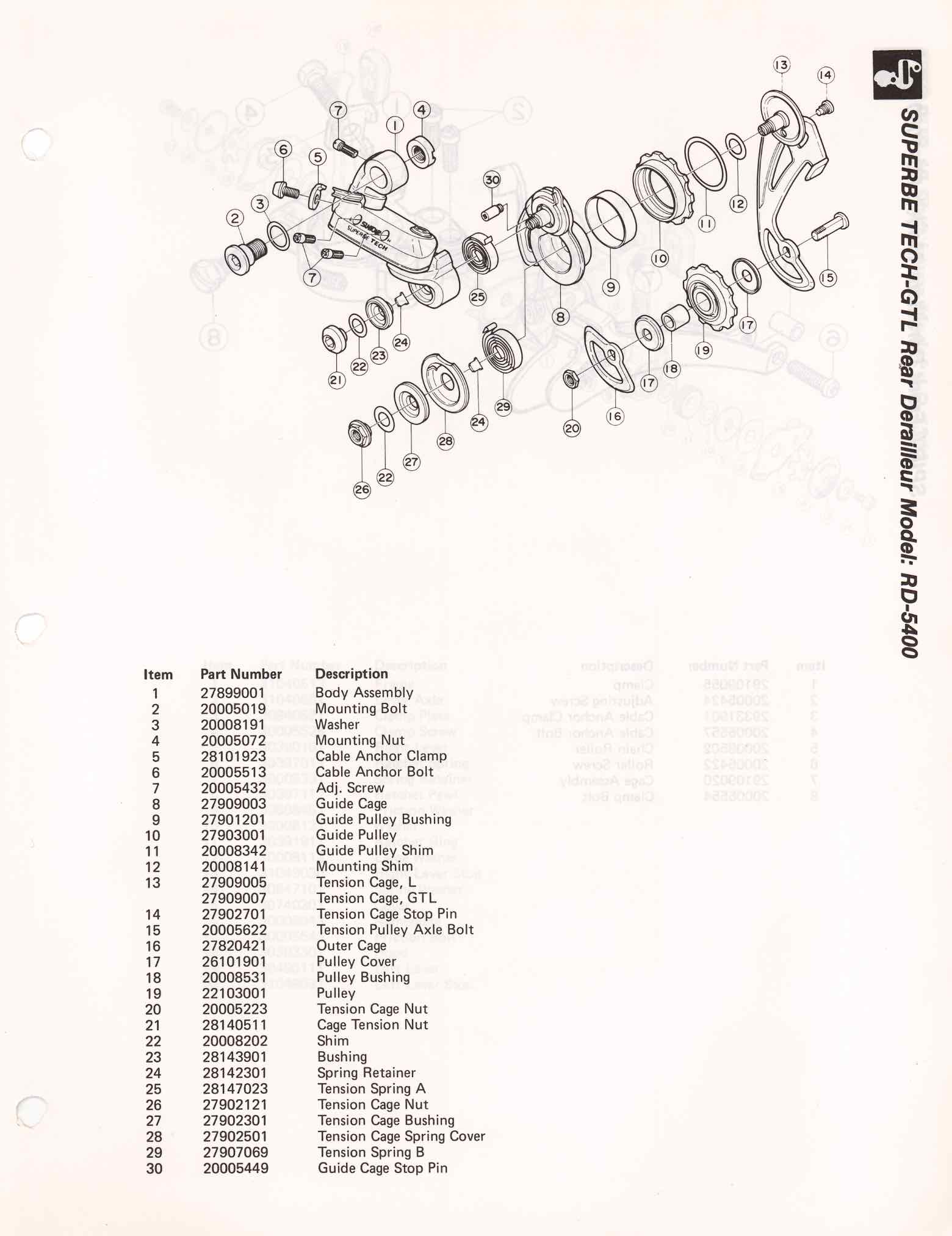 SunTour Small Parts Catalog - 1983? scan 18 main image