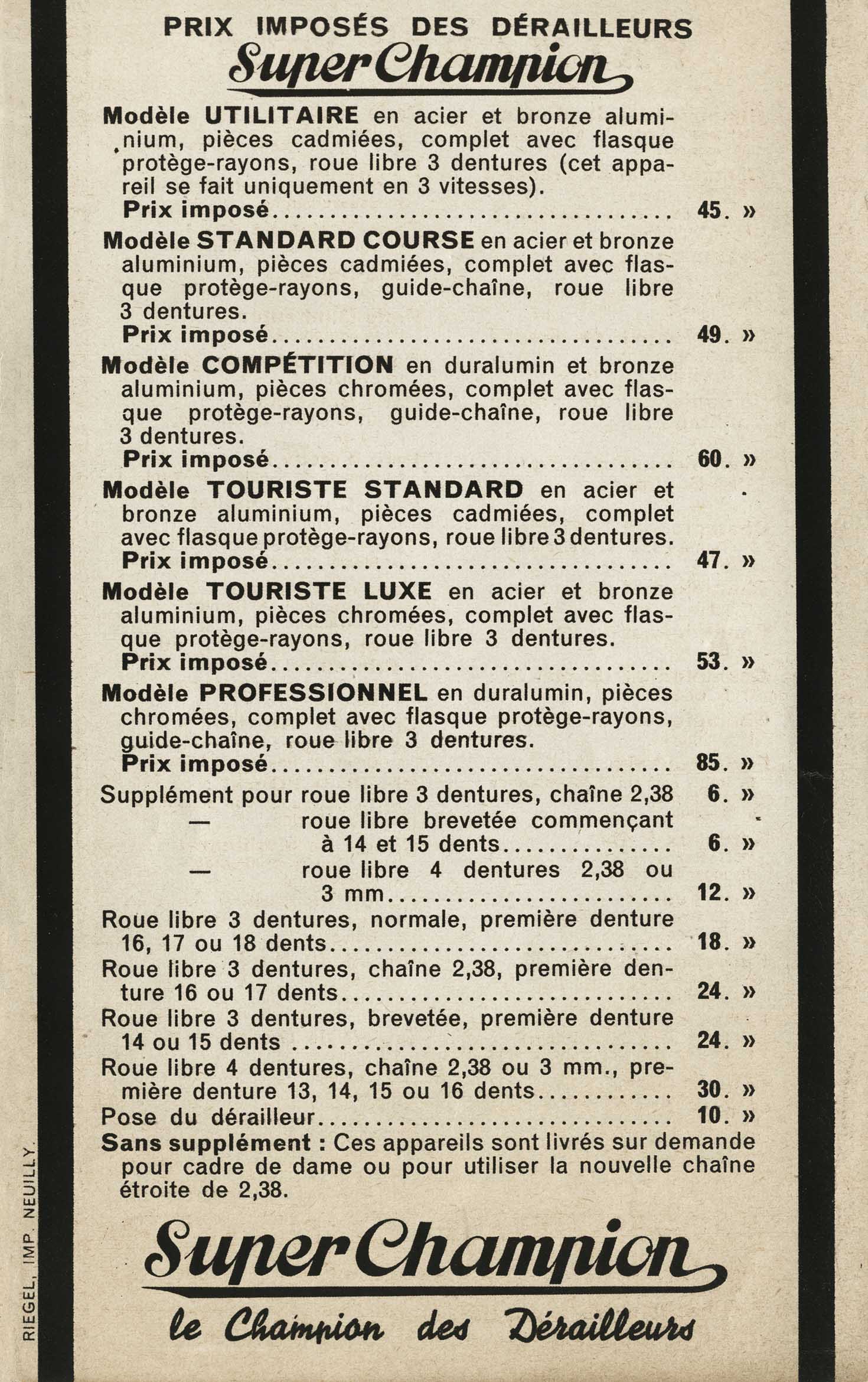 Super Champion - Olympique leaflet 1936 scan 8 main image
