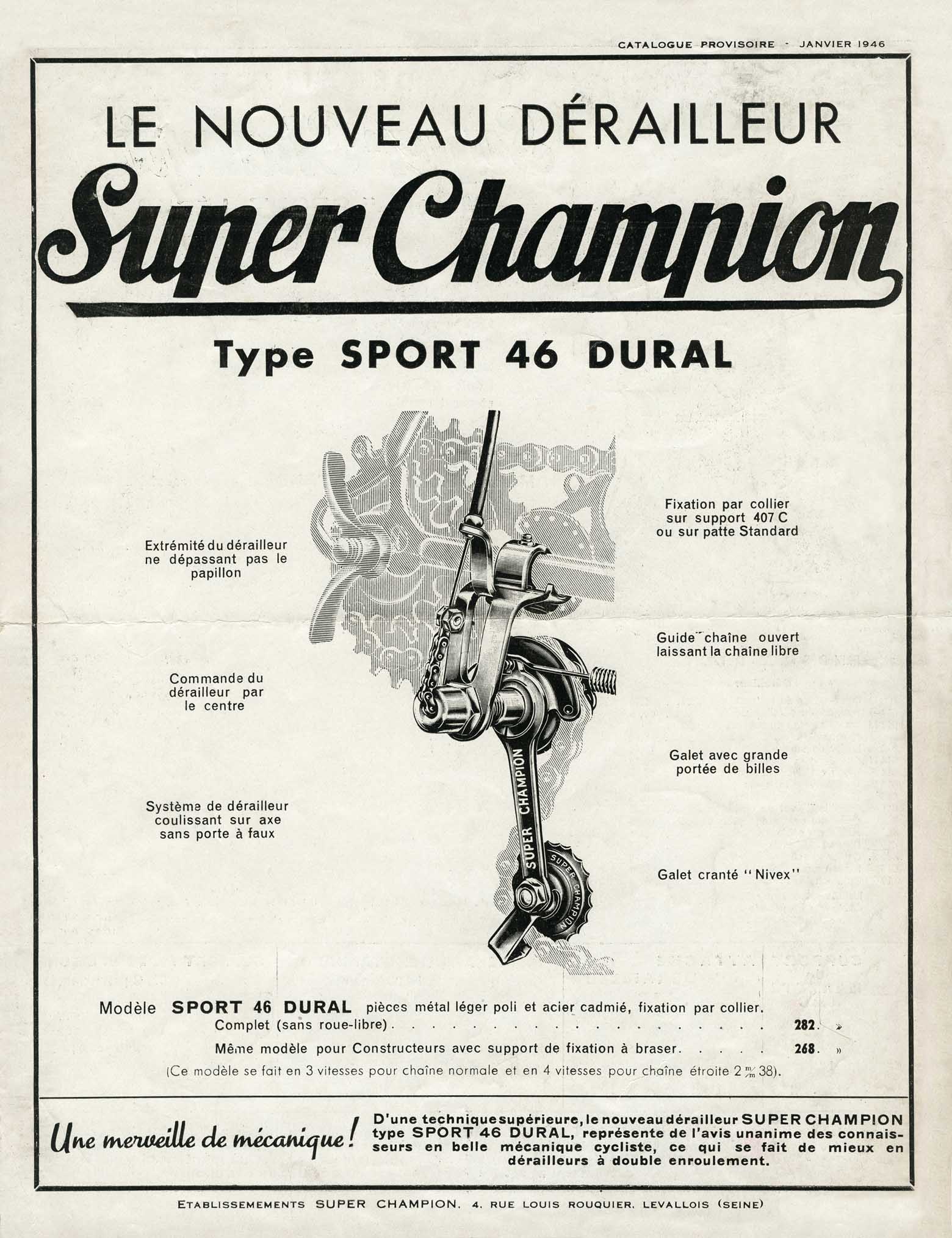 Super Champion Catalogue Provisoire - Janvier 1946 scan 01 main image