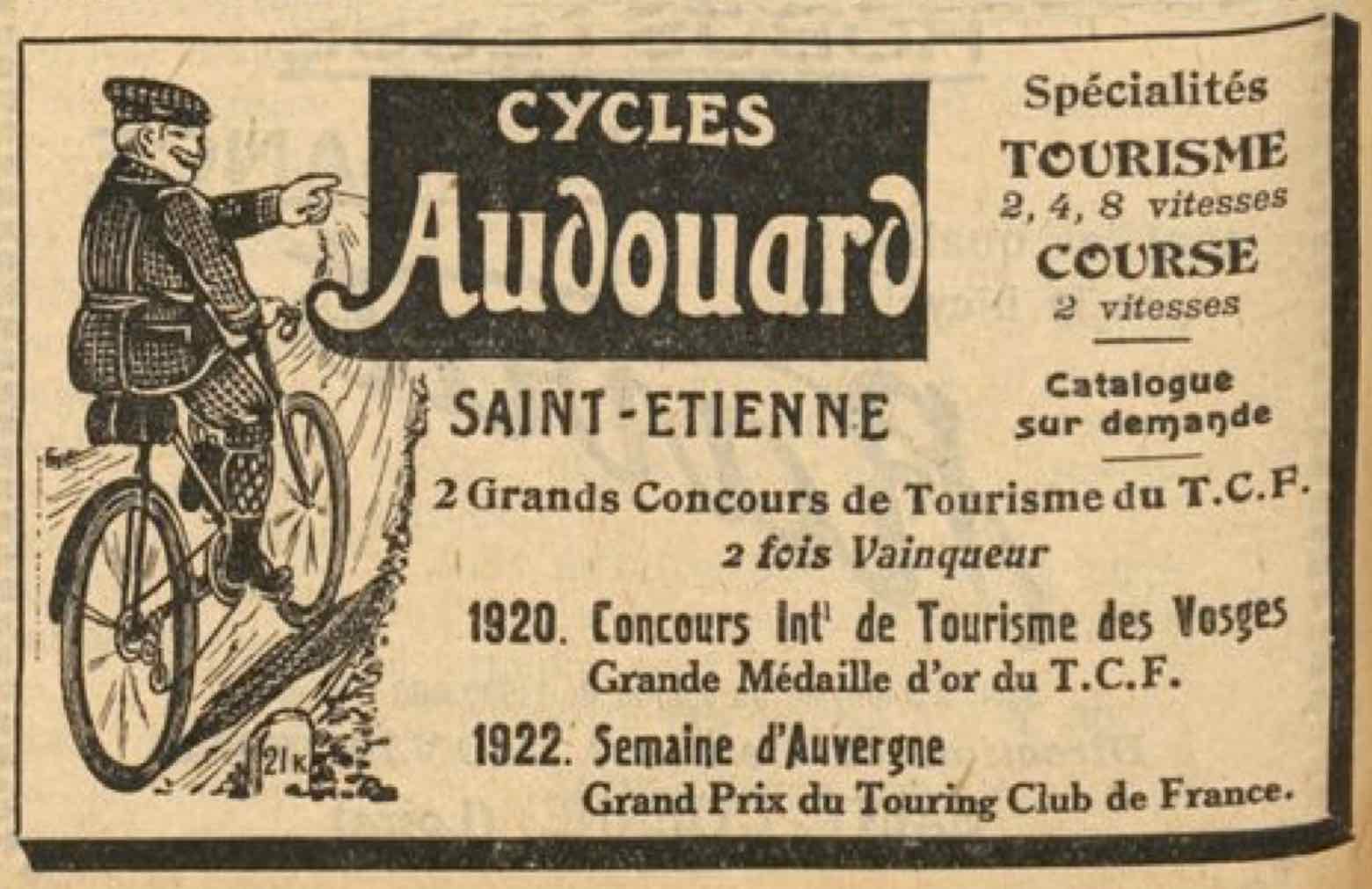 T.C.F. Revue Mensuelle April 1923 - Audouard advert main image