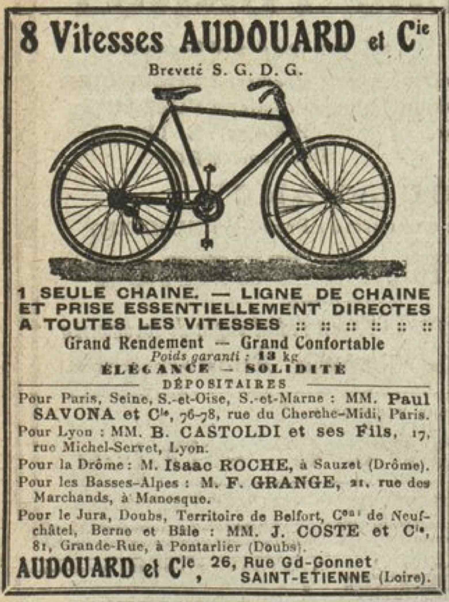 T.C.F. Revue Mensuelle August 1913 - Audouard advert main image