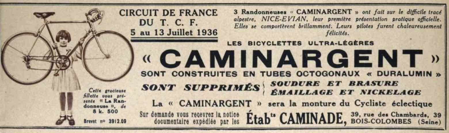 T.C.F. Revue Mensuelle August 1936 - Caminade advert main image