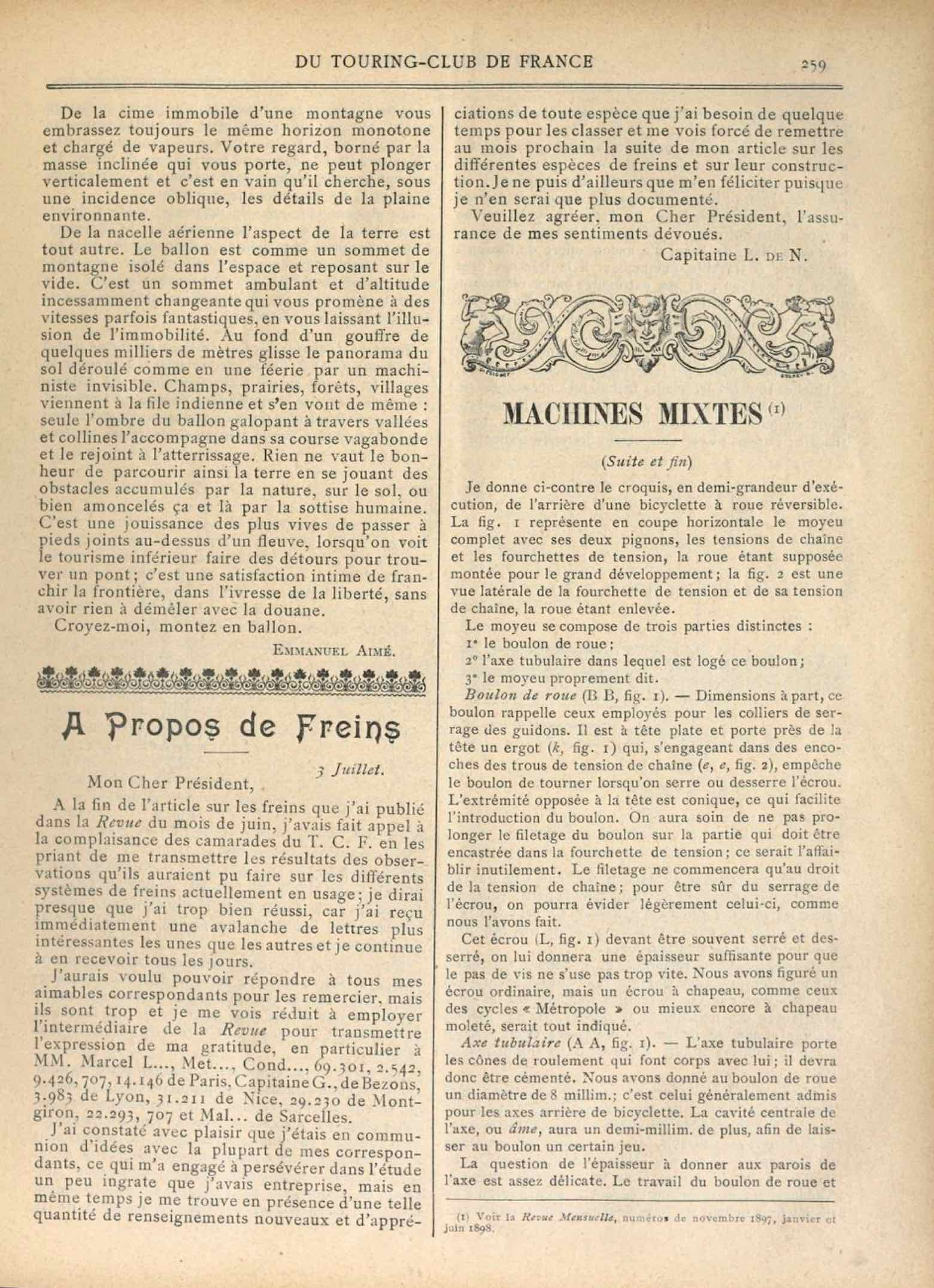 T.C.F. Revue Mensuelle July 1898 - Machines Mixtes (part IV) scan 1 main image