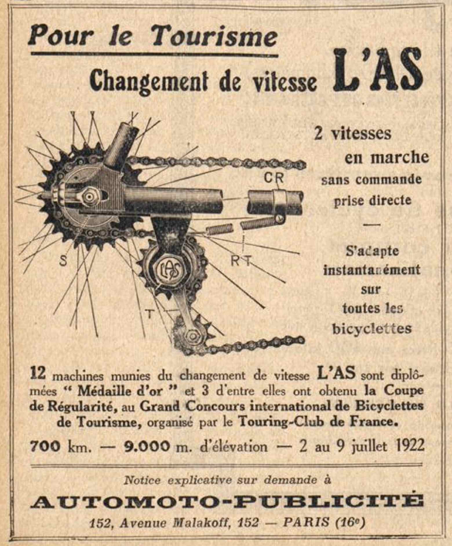 T.C.F. Revue Mensuelle July 1923 - Automoto advert main image