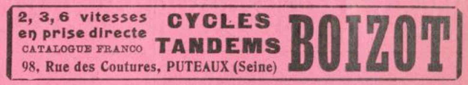 T.C.F. Revue Mensuelle June 1911 - Boizot advert main image